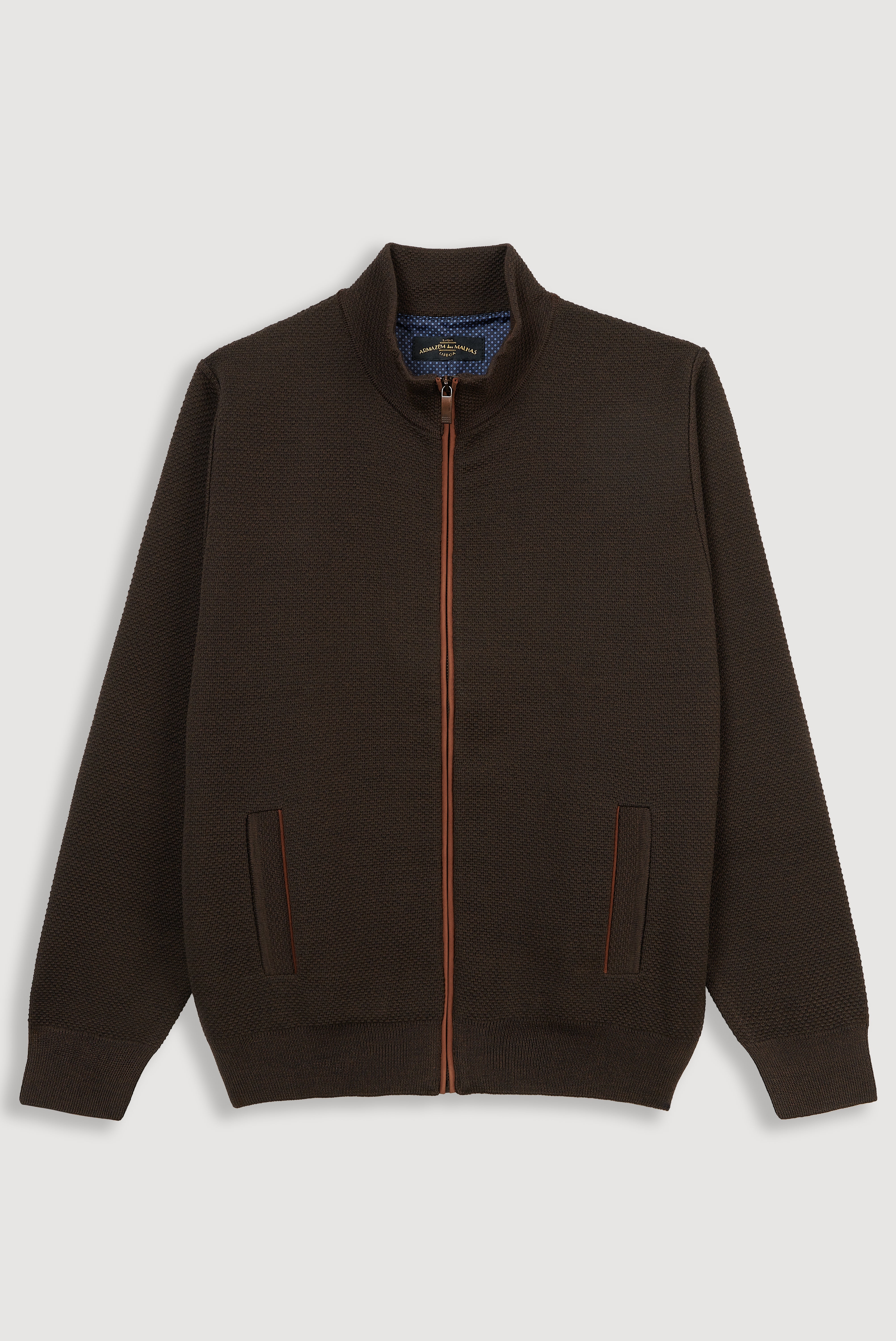 Cardigan de Lã de Merino com Fecho