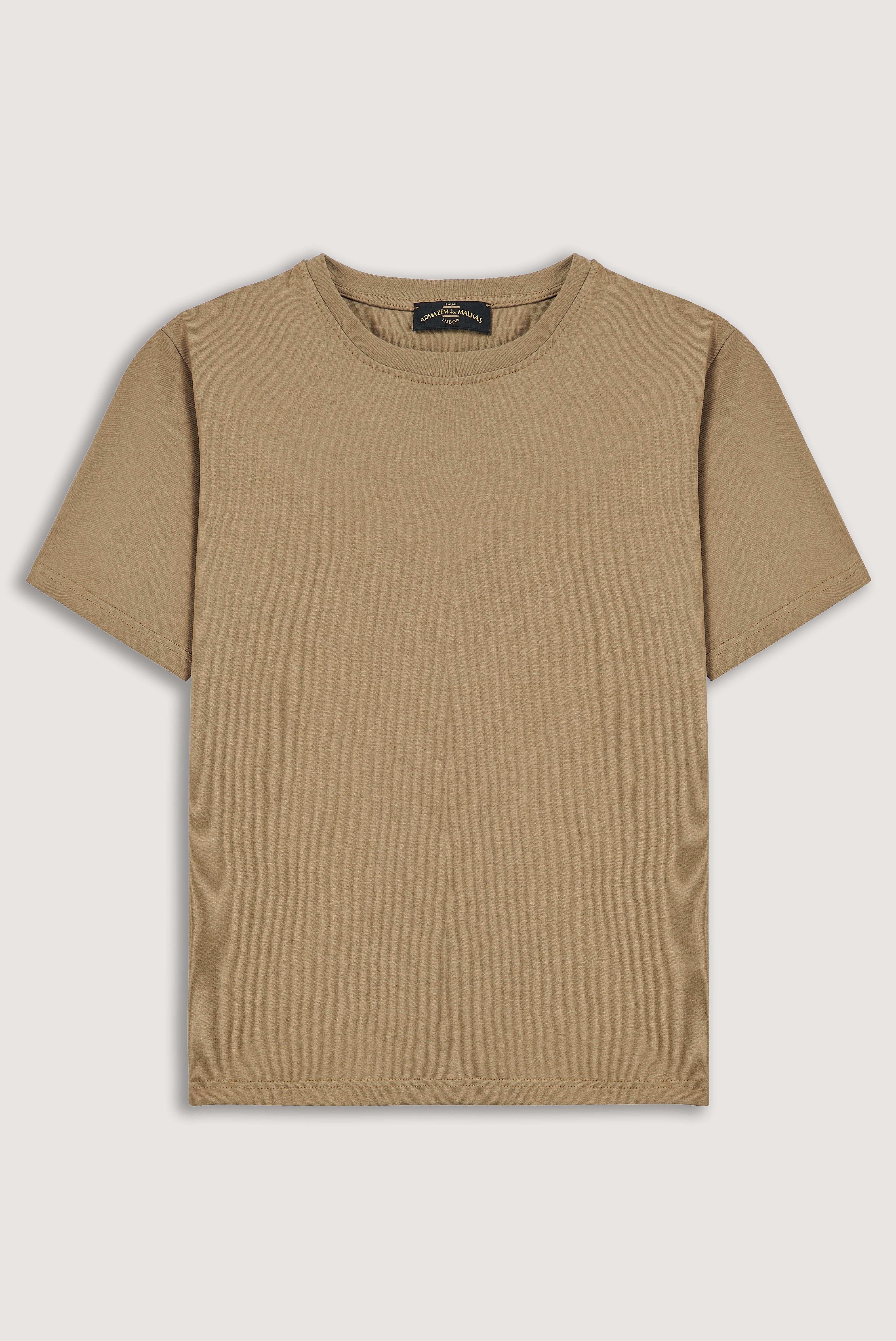 T-shirt básica de algodão