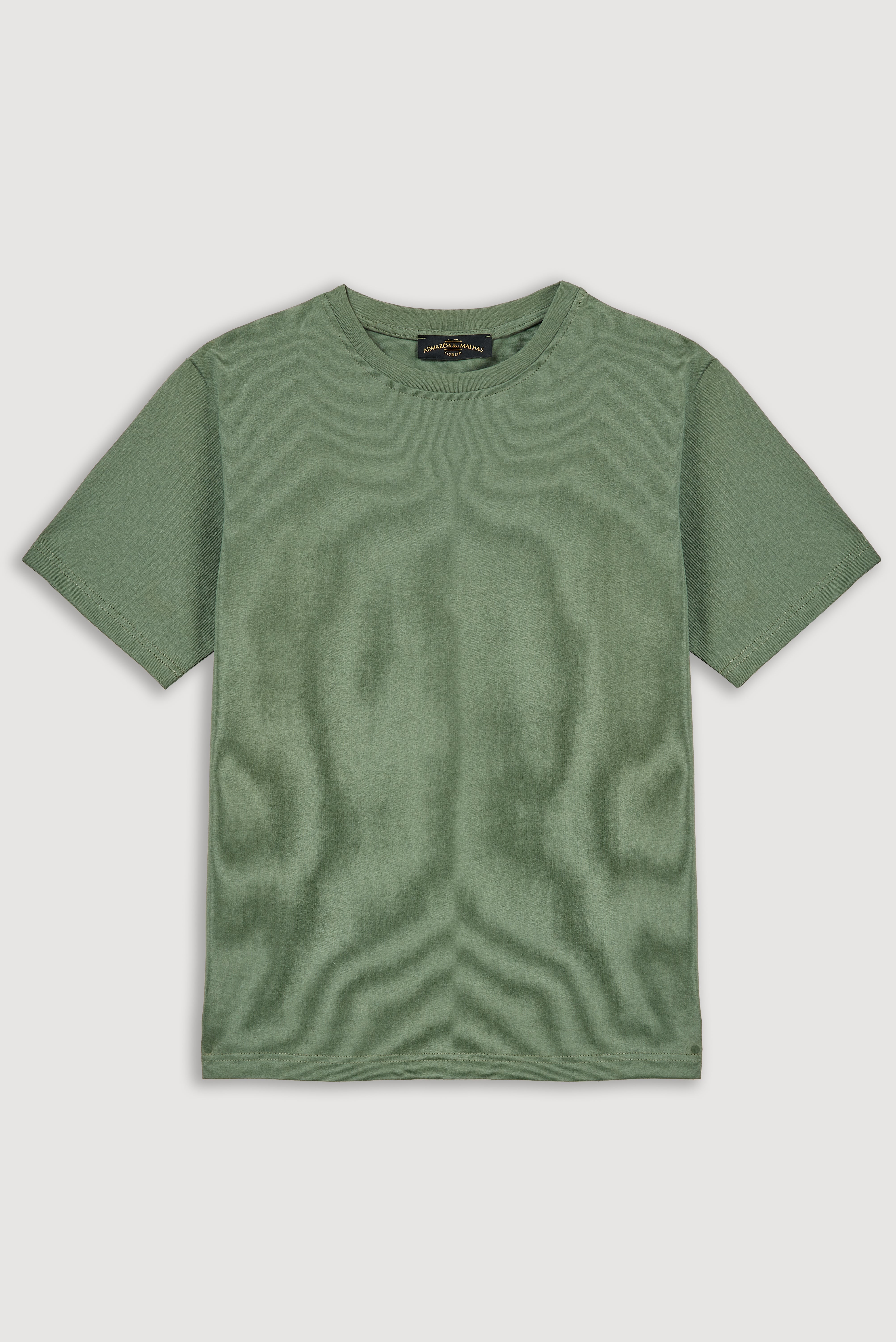 T-shirt básica de algodão