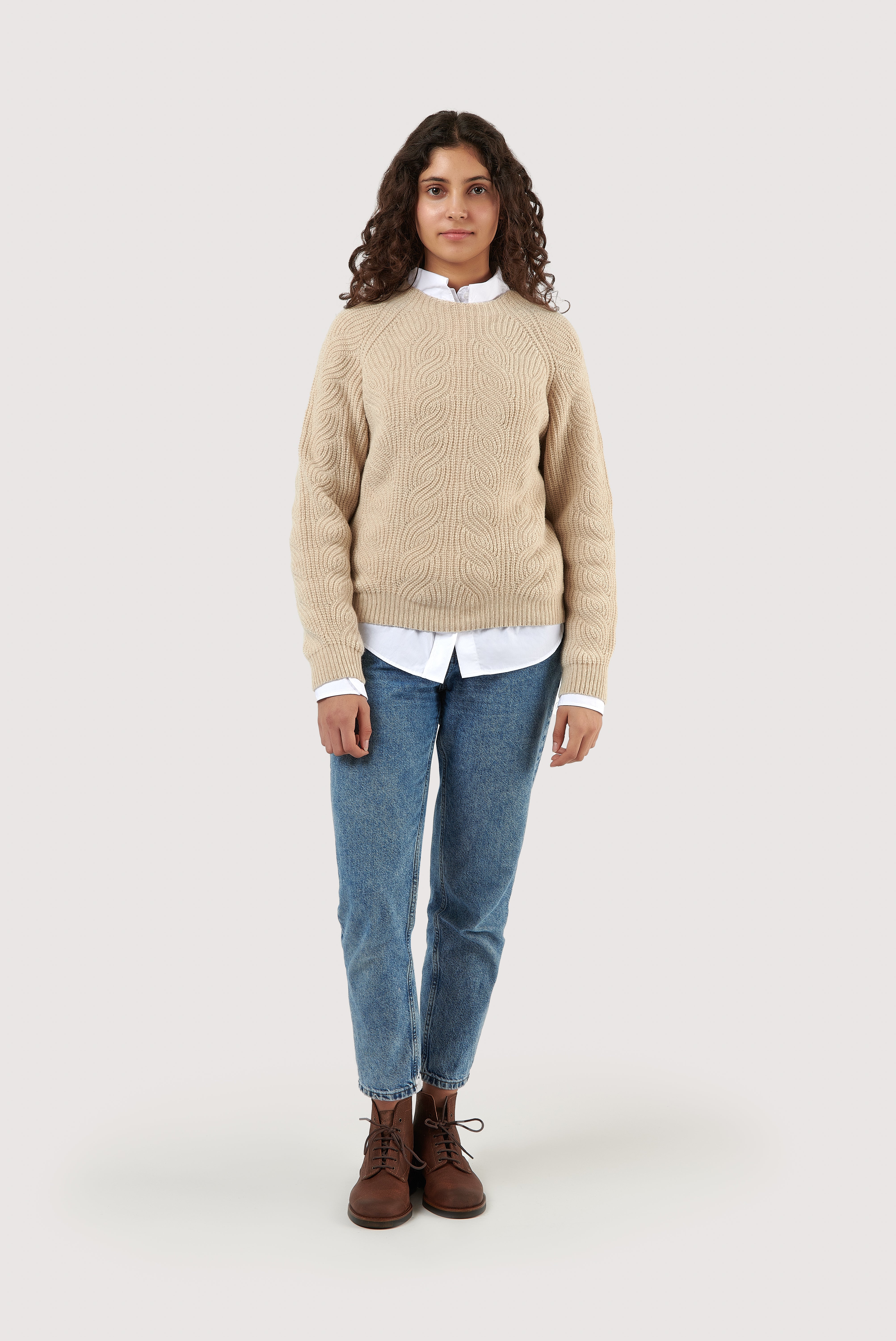 Chunky Aran wool sweater