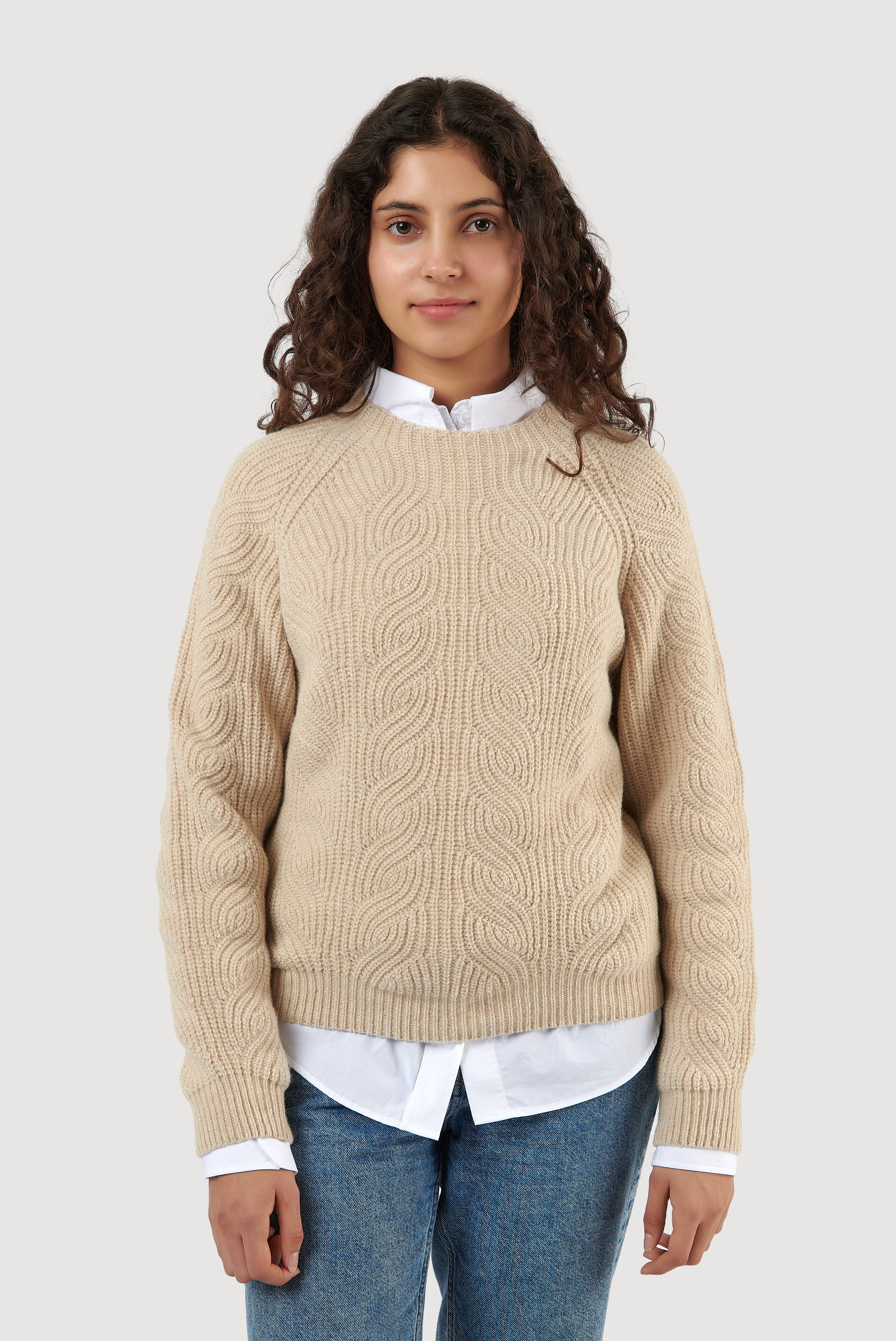 Camisola grossa de lã Aran