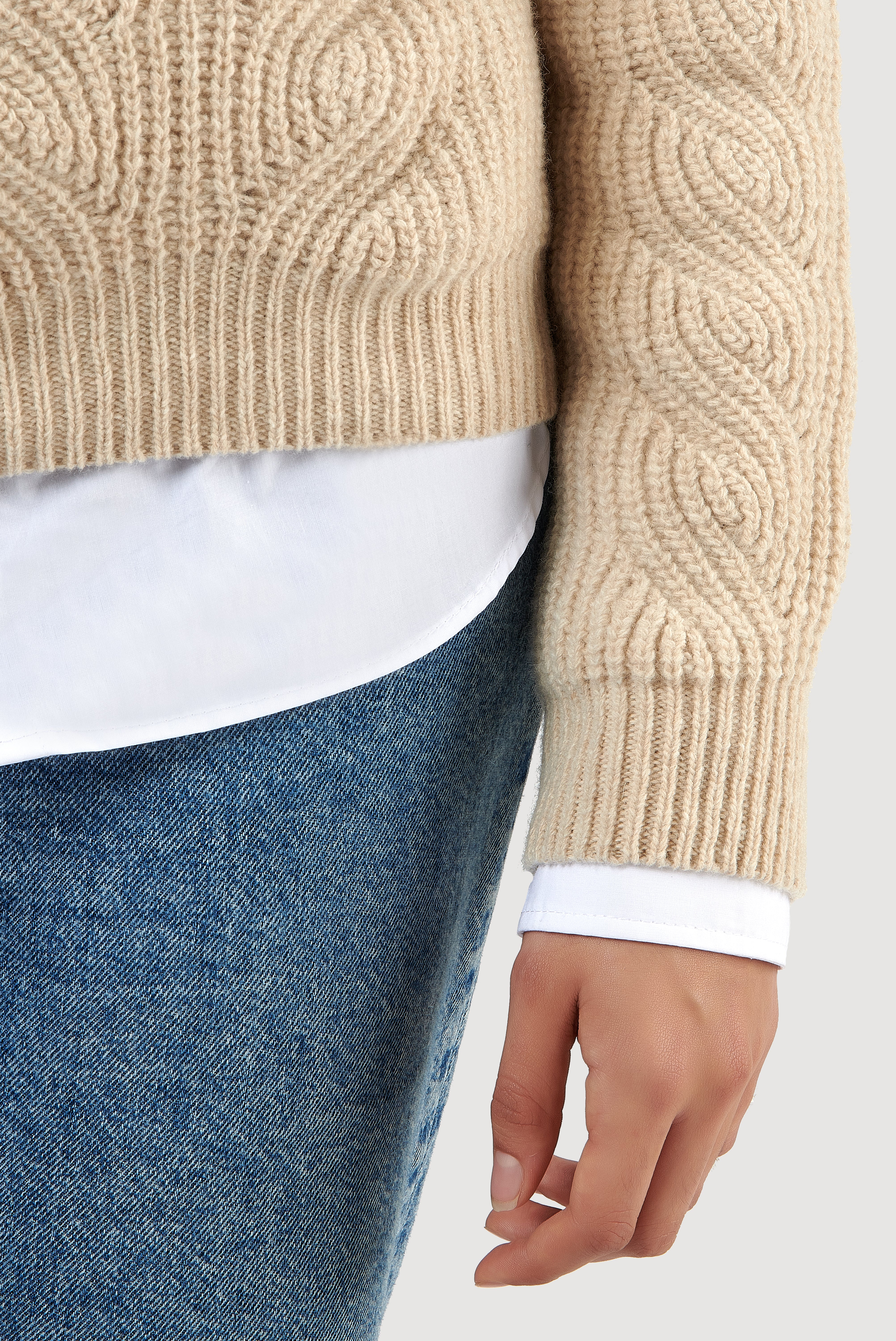 Chunky Aran wool sweater