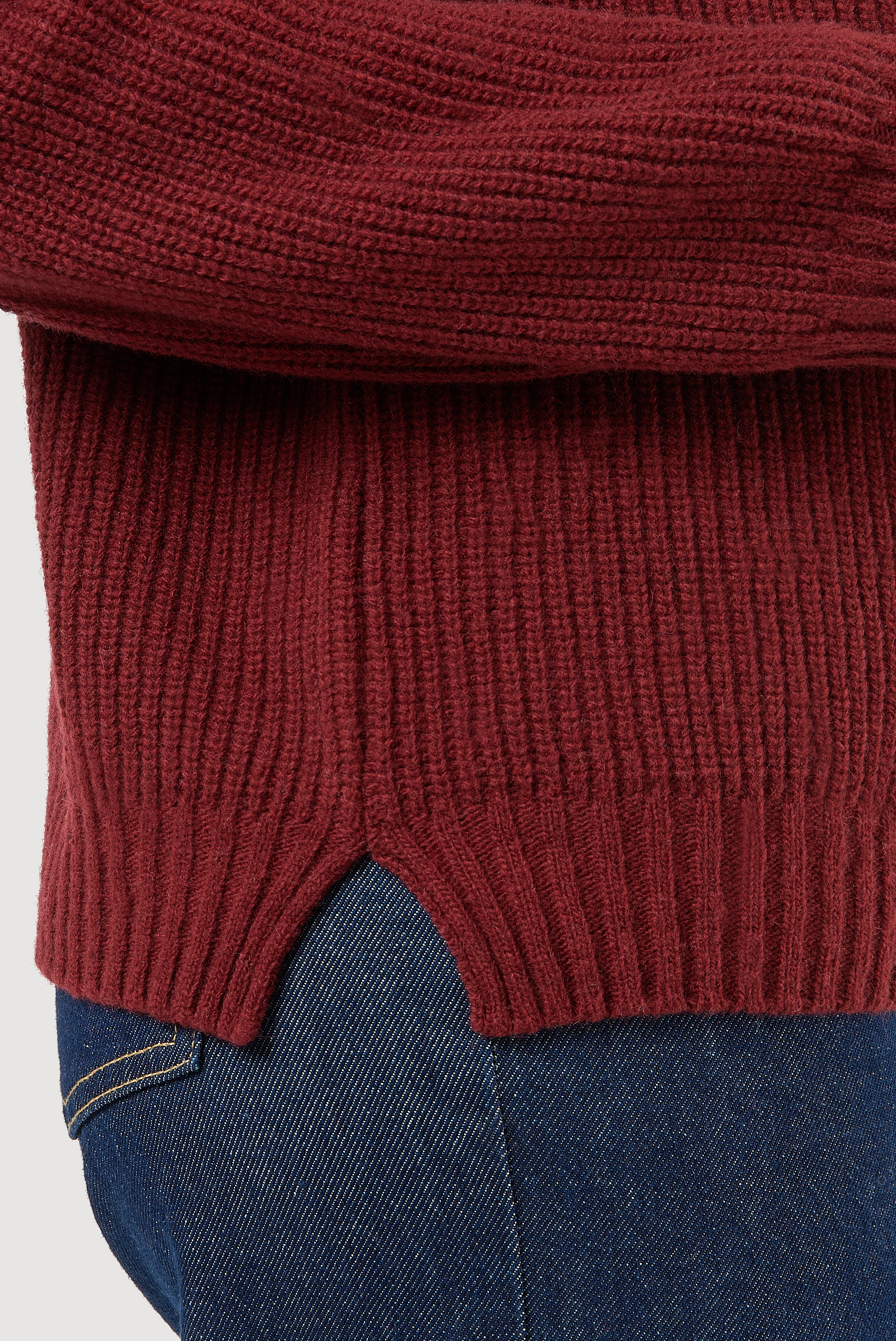 Ribbed Lambswool Turtleneck Sweater
