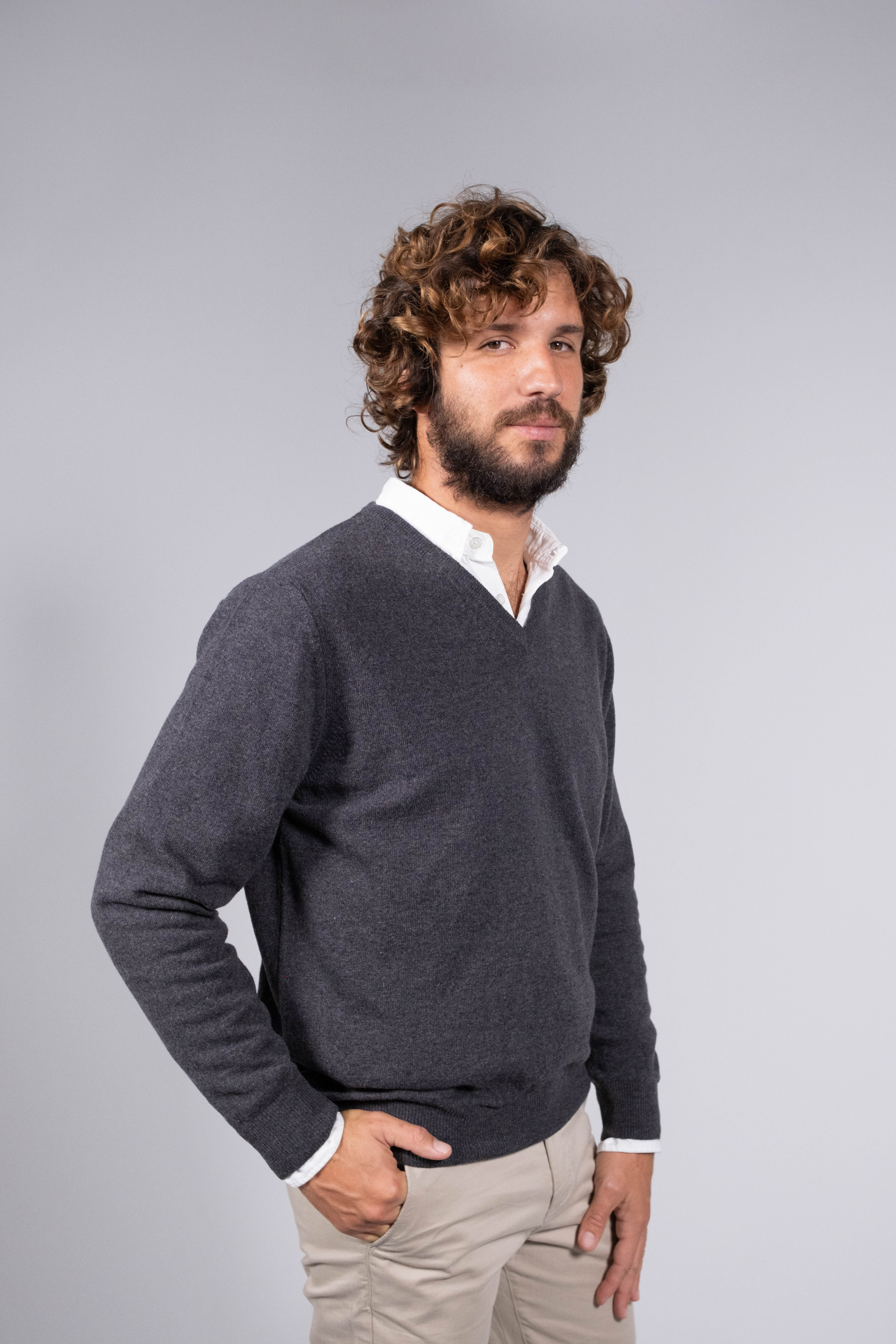 Classic Lambswool V-Neck Sweater