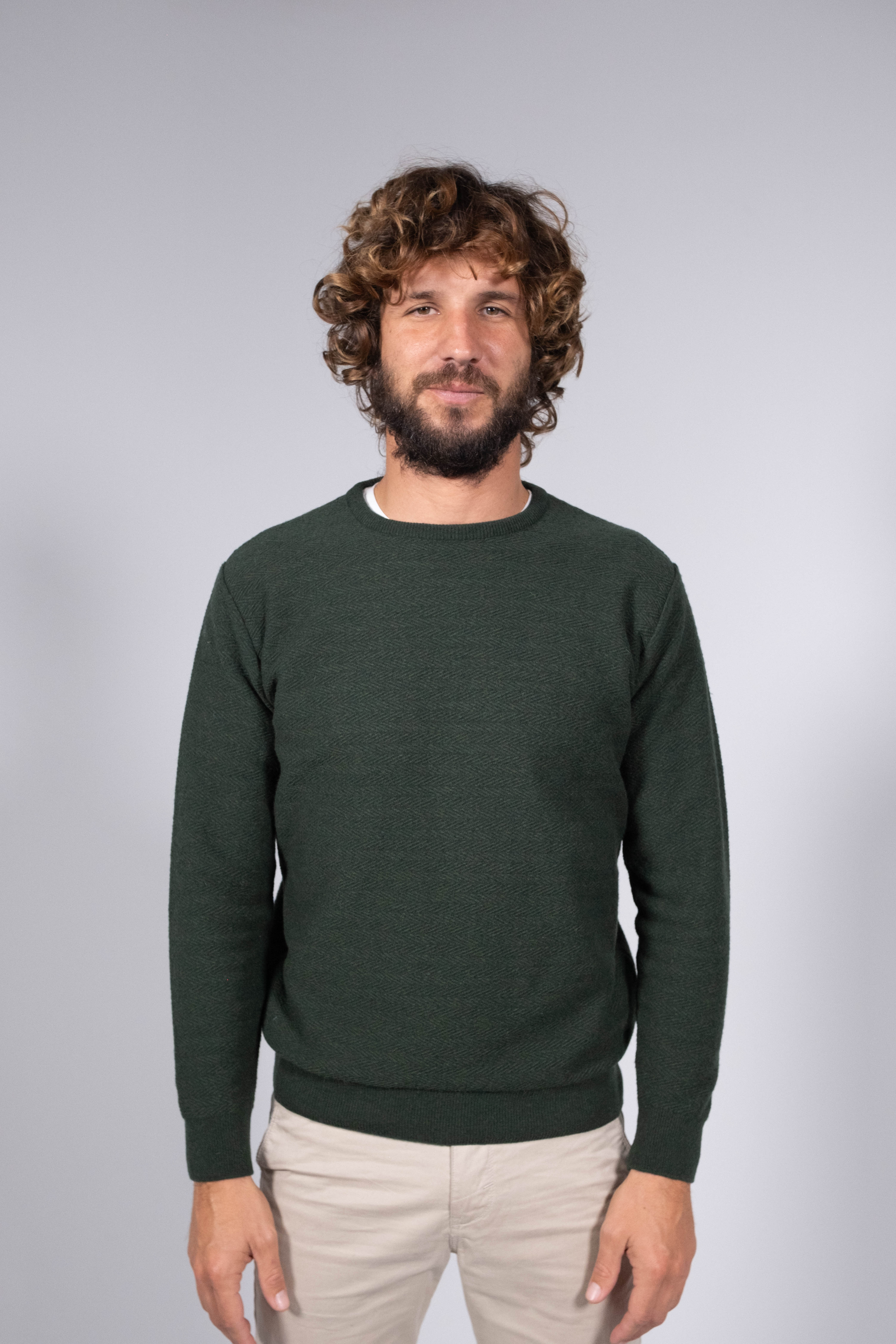 Herringbone Wool Sweater