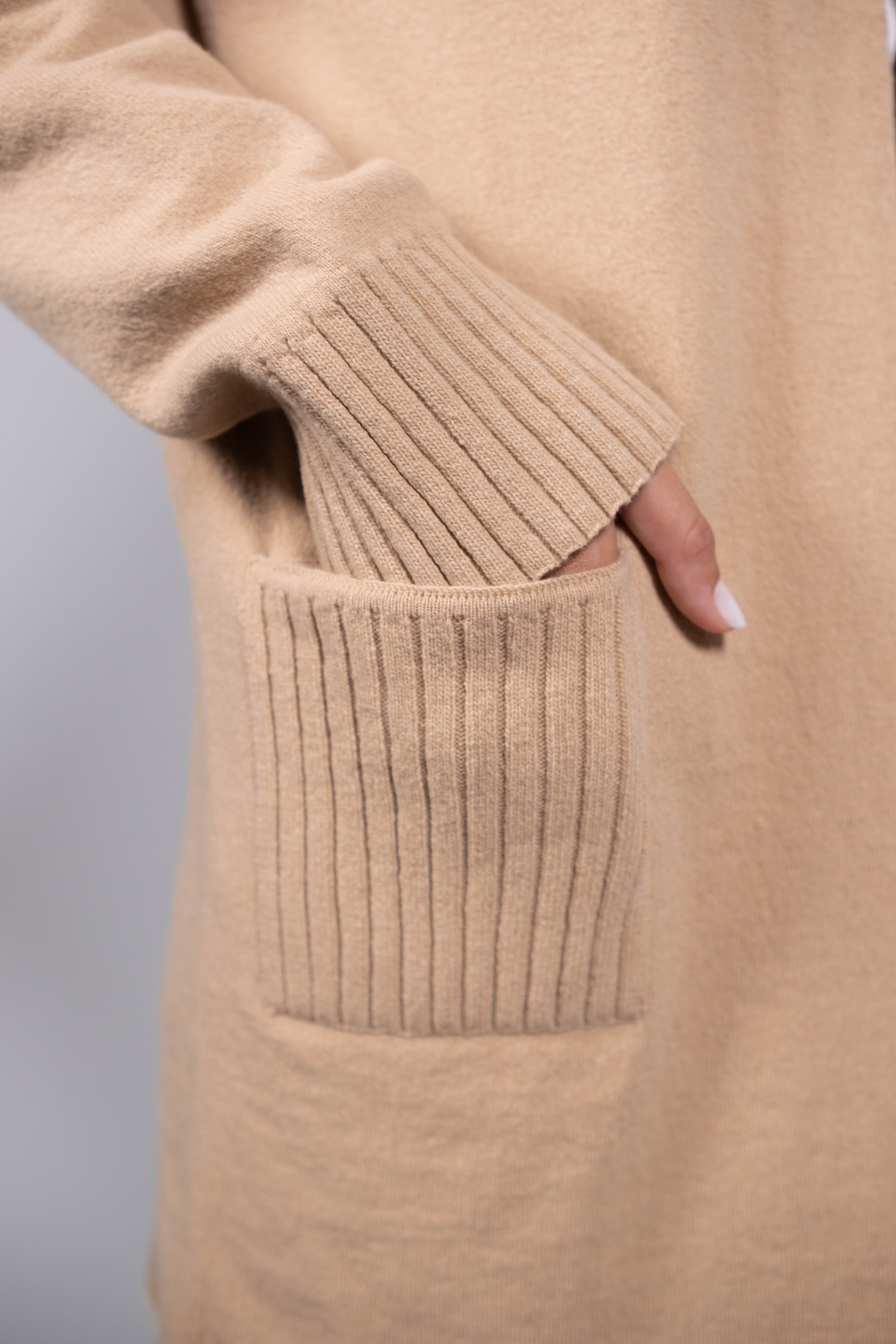 Reversible wool cardigan