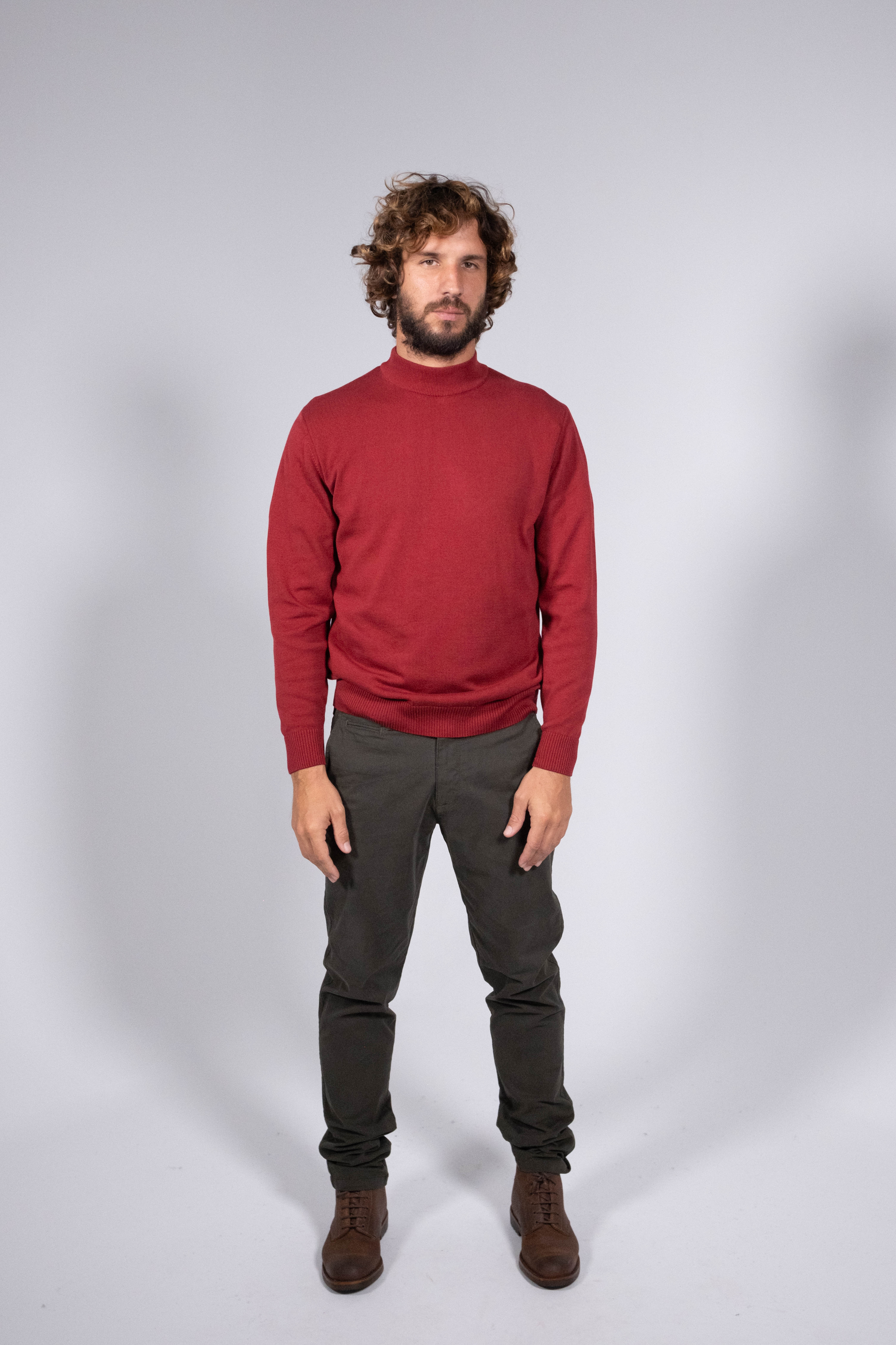 Camisola de Malha com Gola Perkins