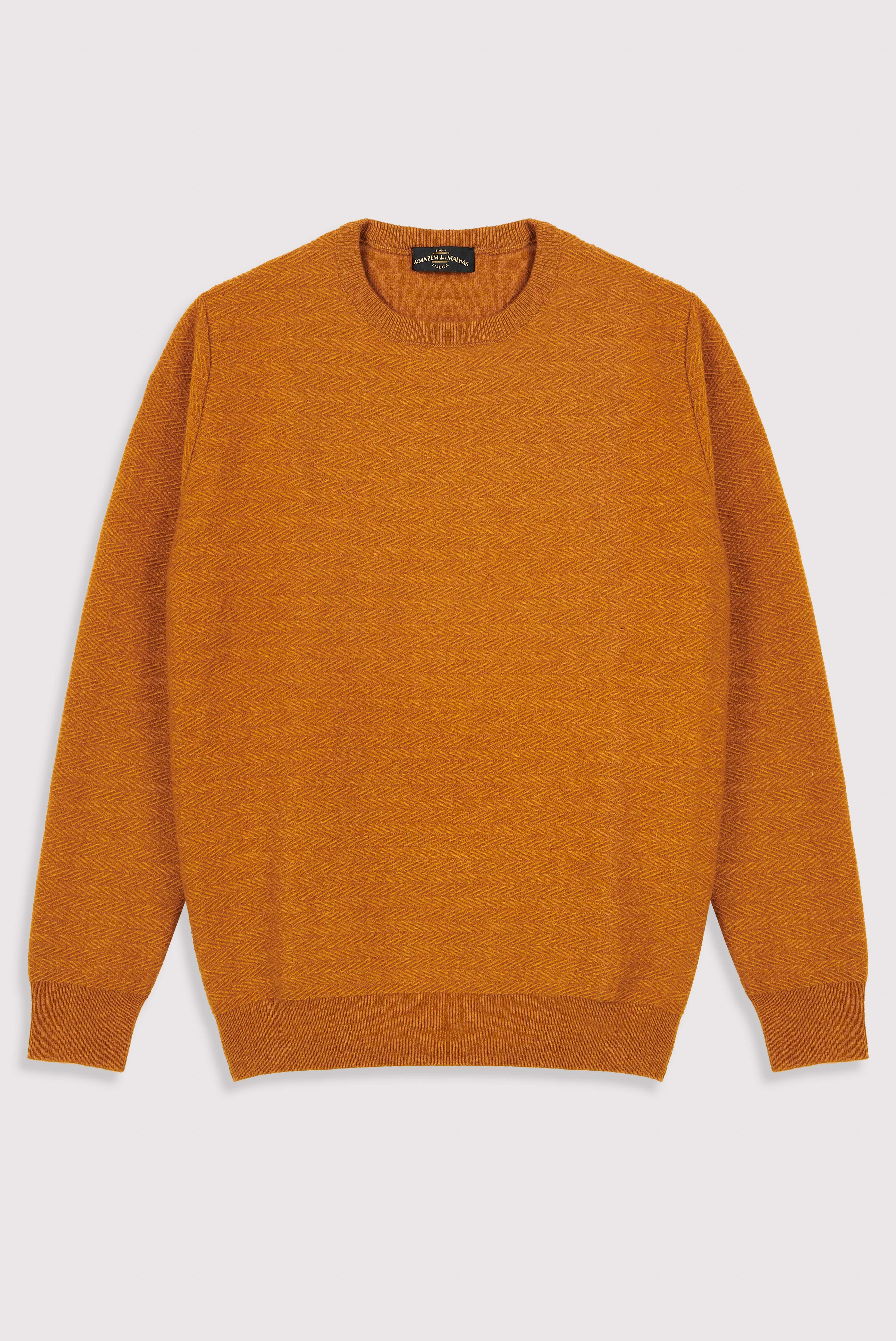 Camisola de lã espinha de peixe