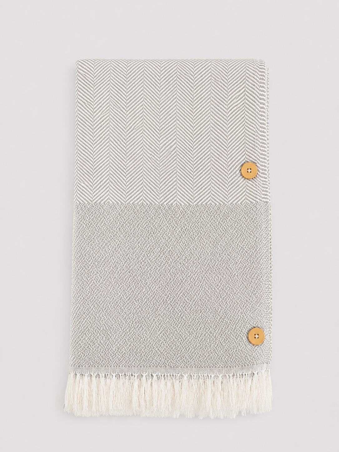Beach Towel with Wooden Buttons