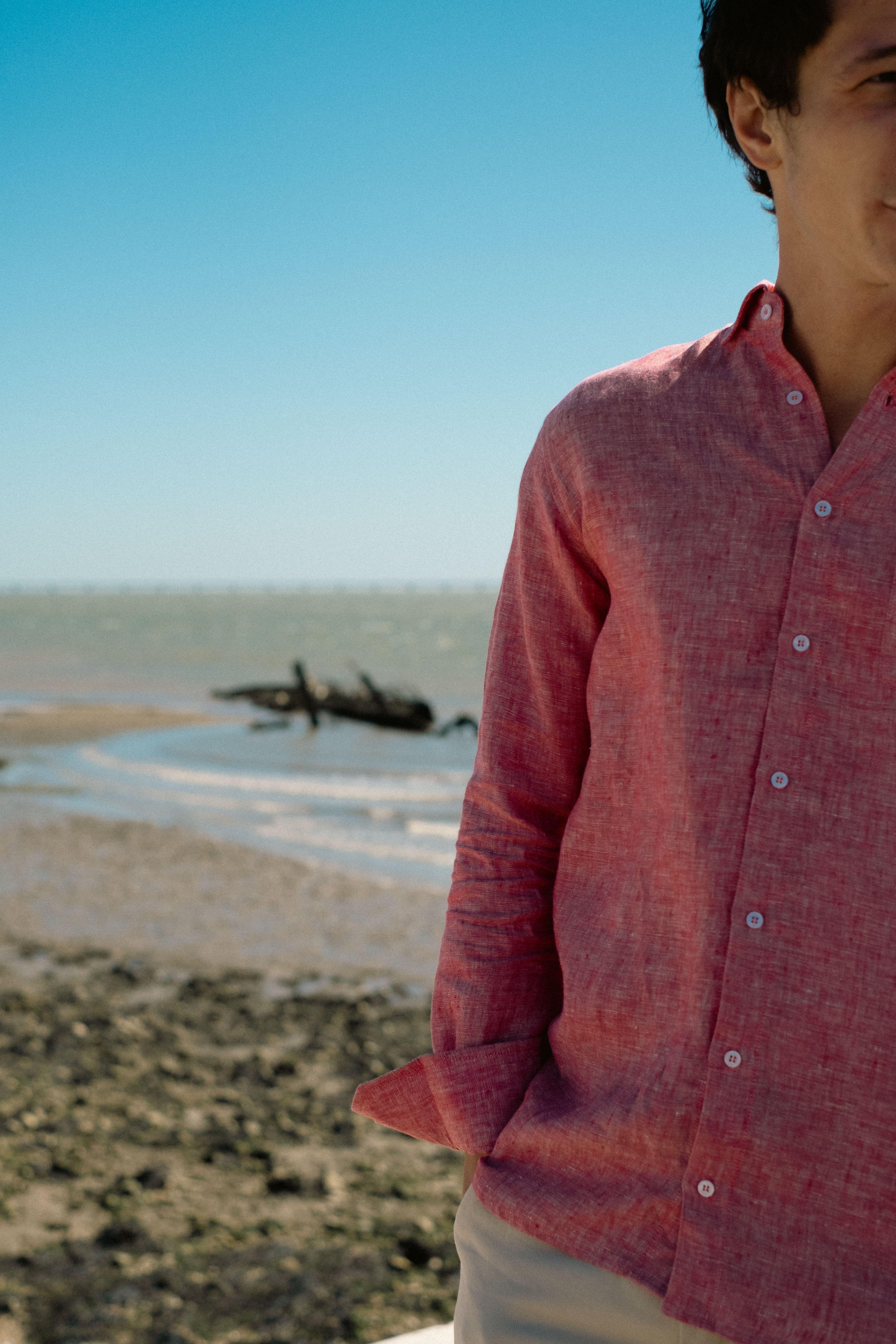 Camisa de linho clássica