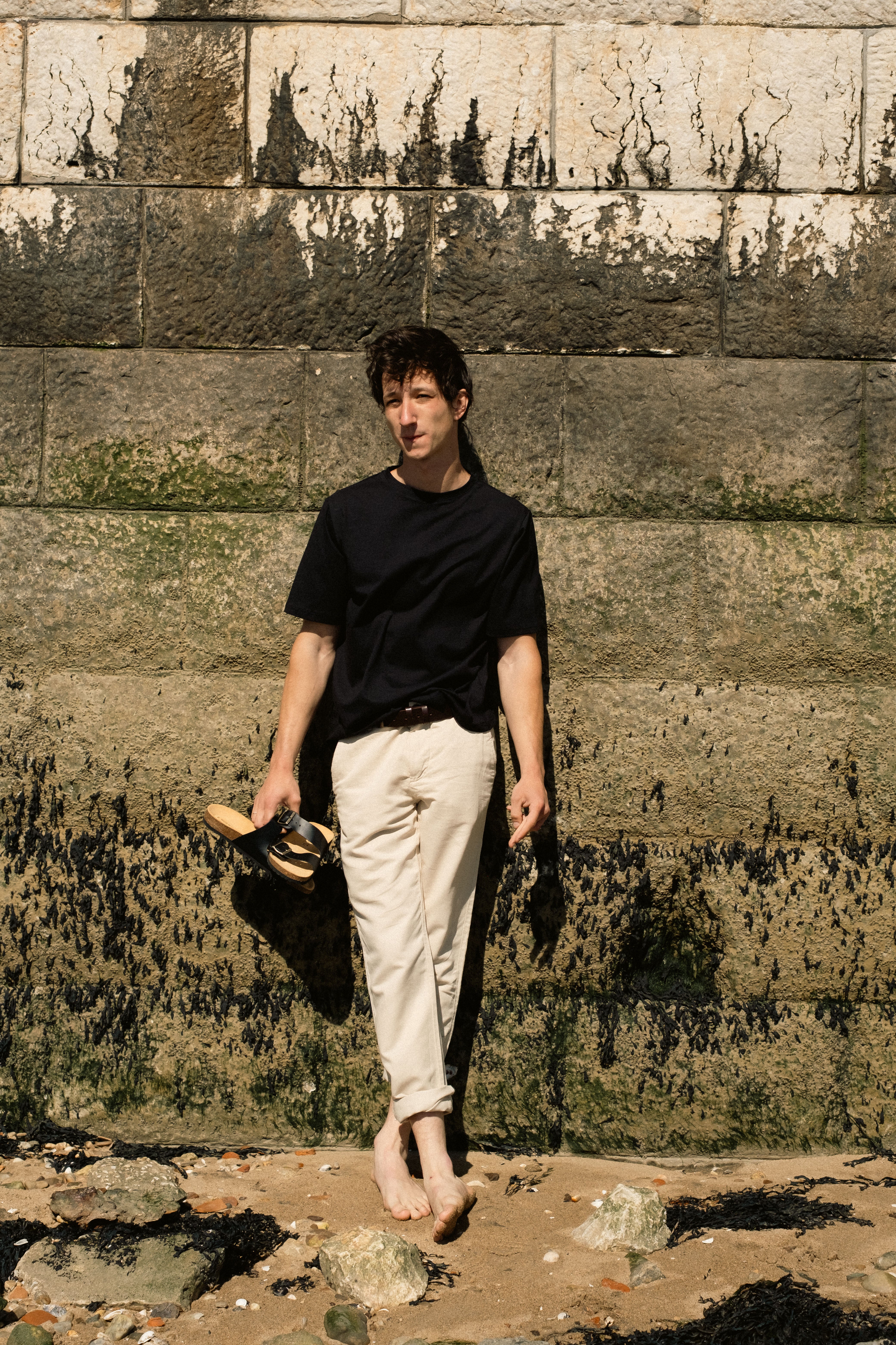 T-shirt básica de algodão