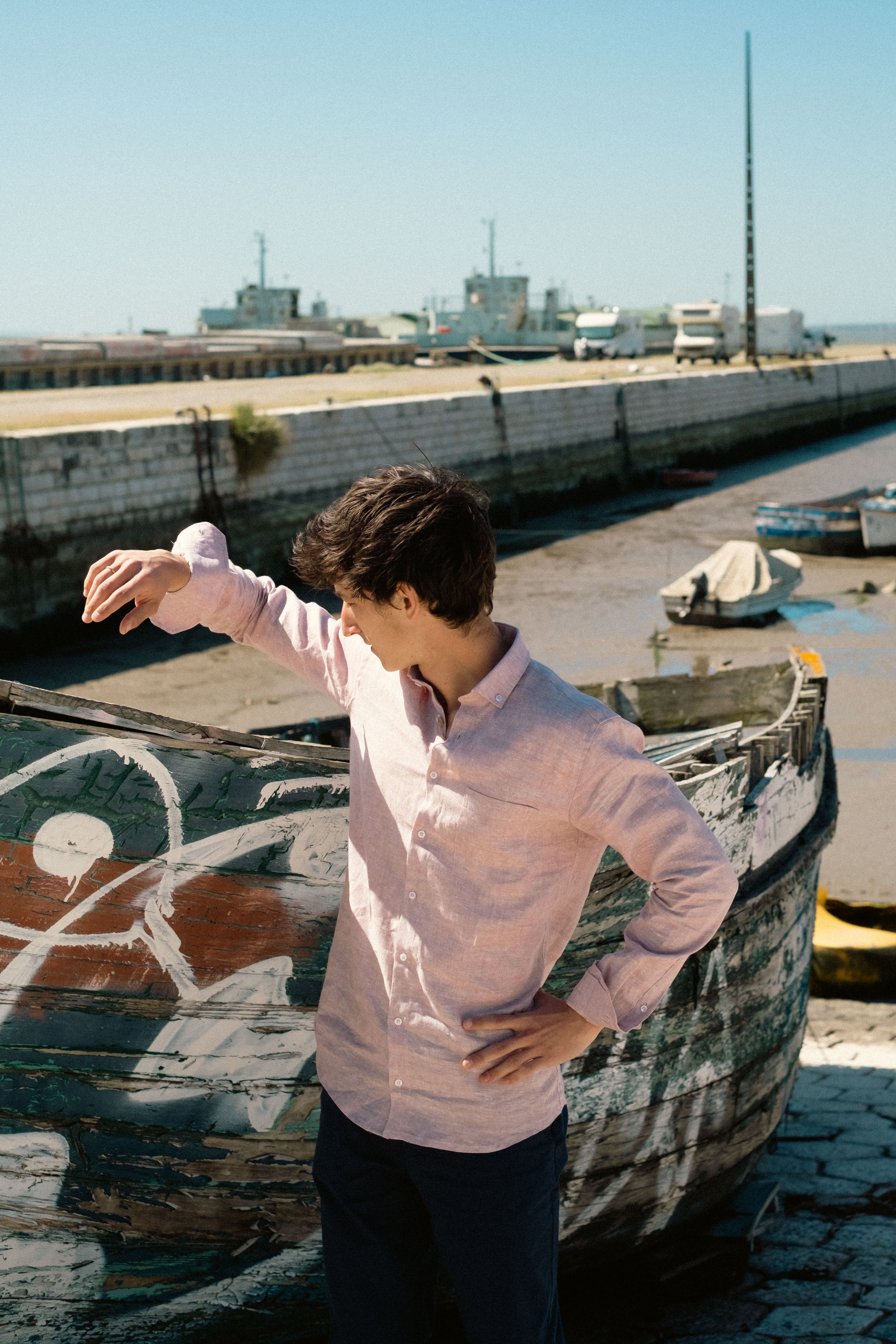 Camisa de linho clássica