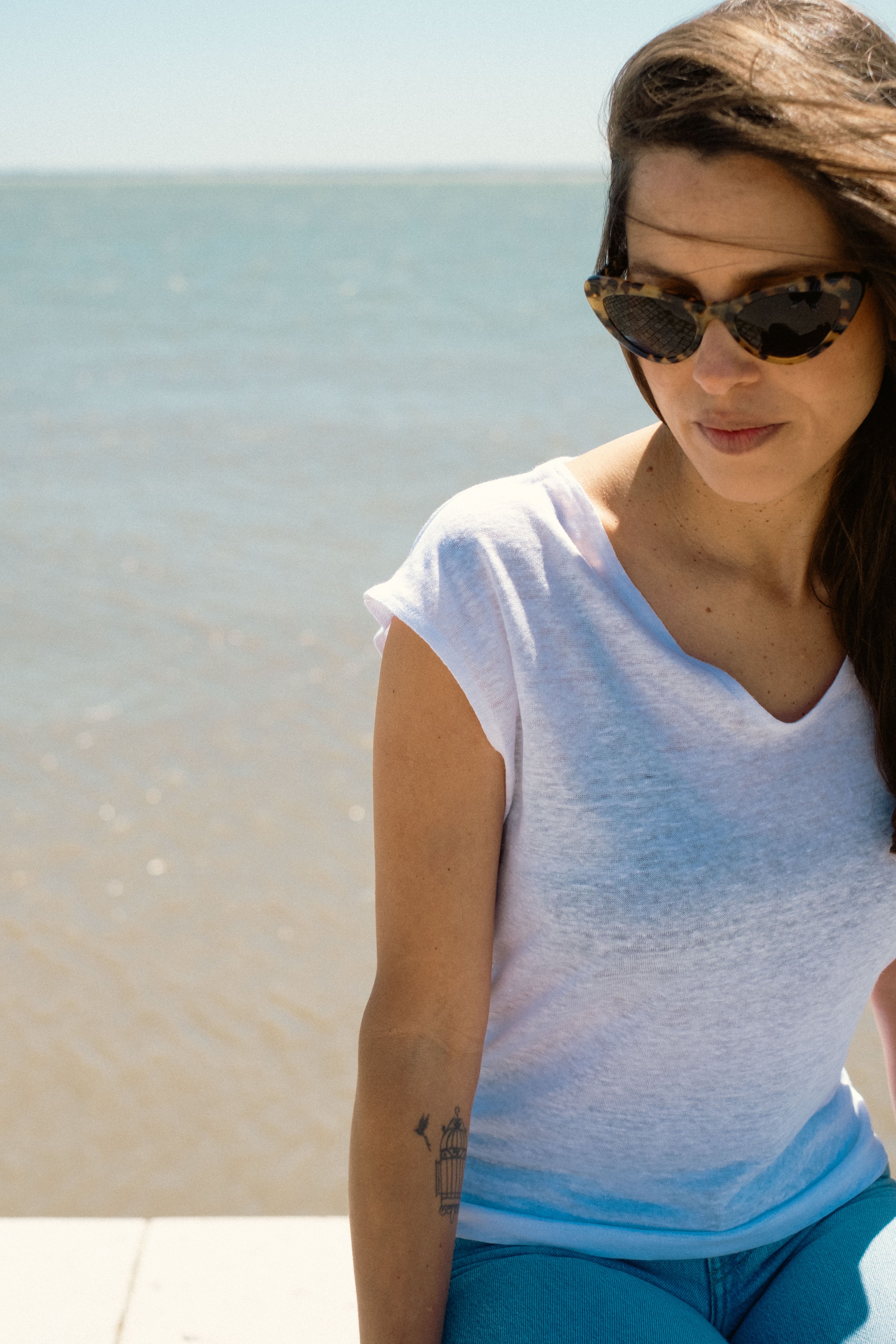 Sleeveless Linen Top