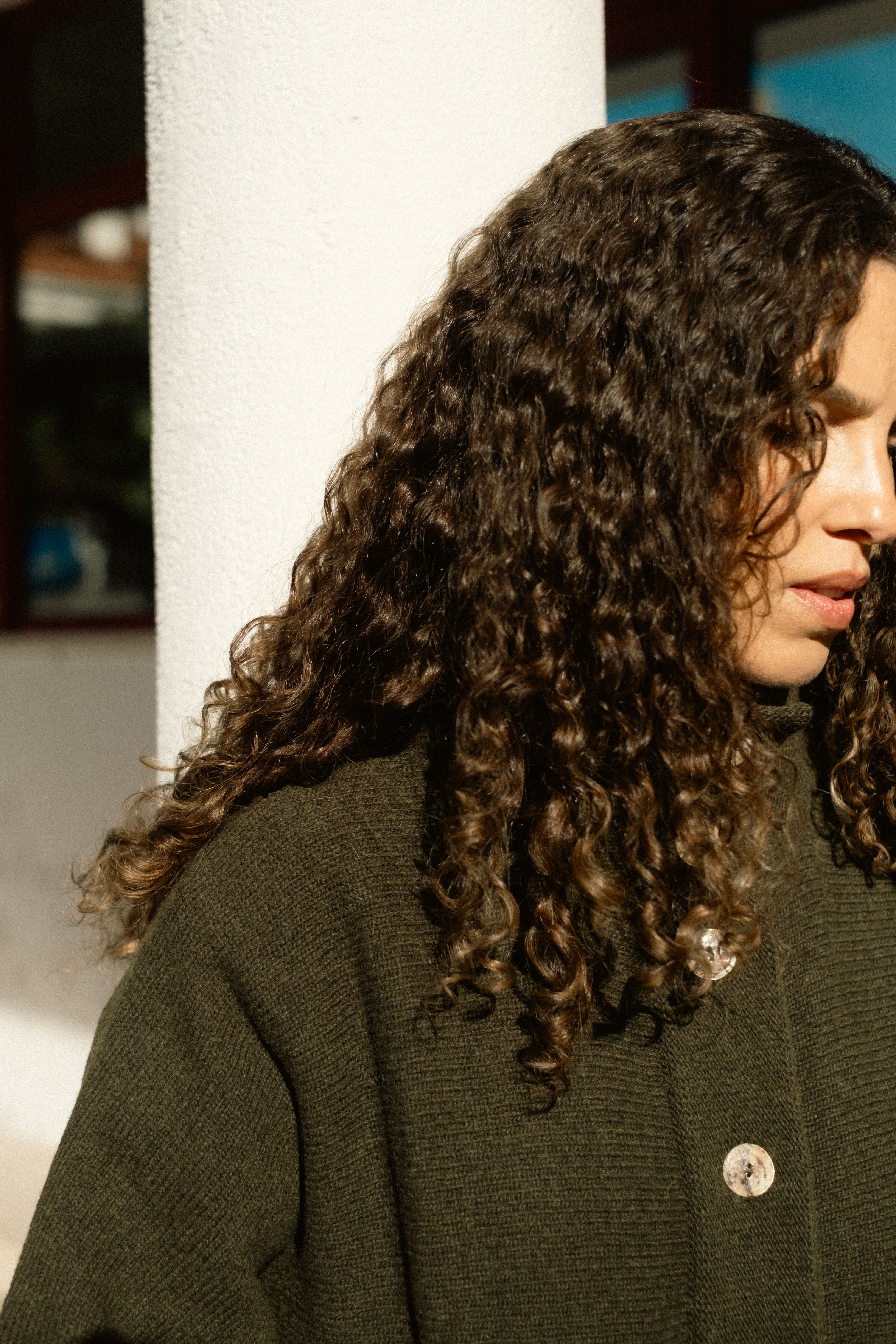 Lambswool High-Neck Poncho