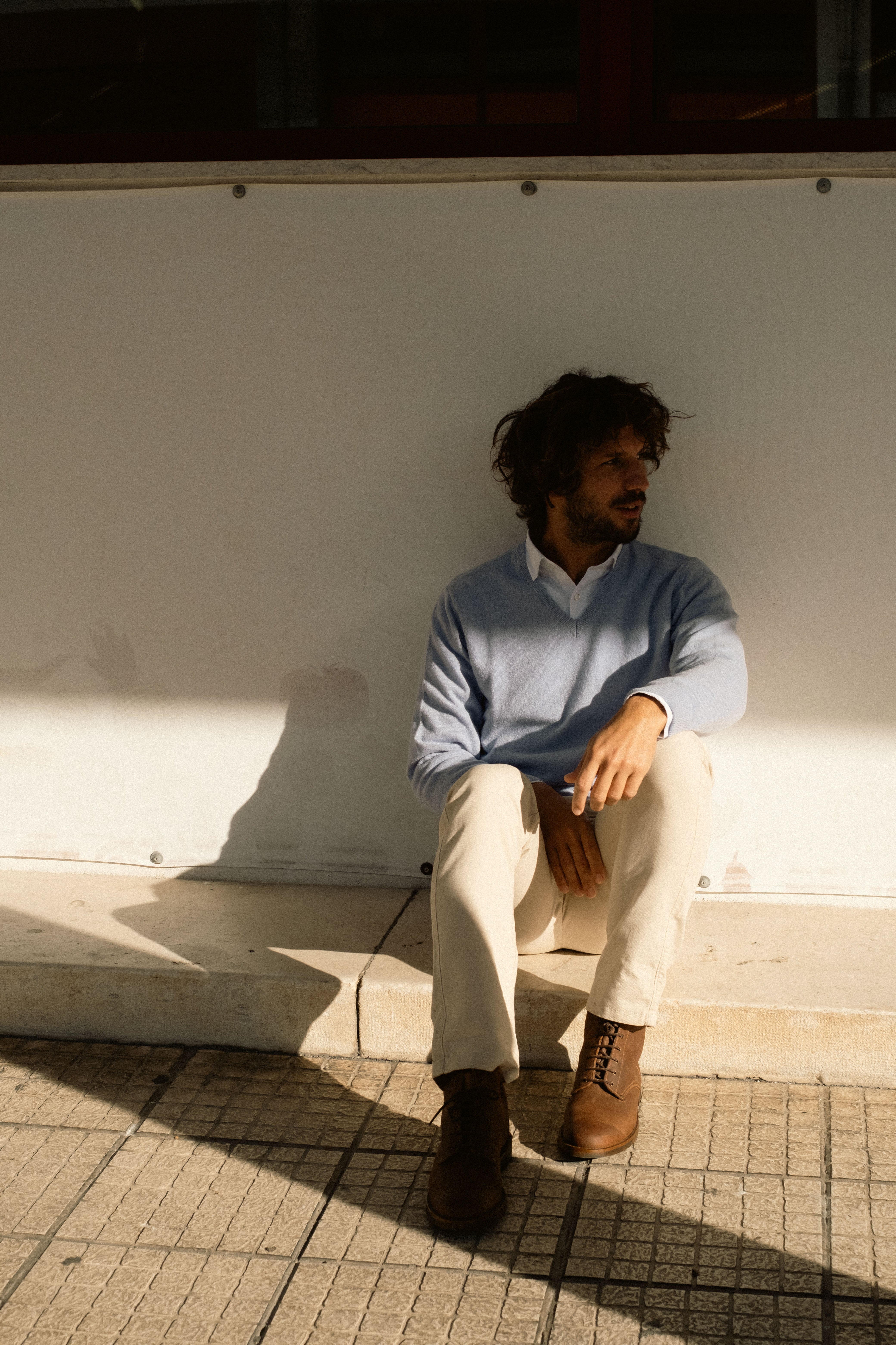 Artisanal brown leather boots