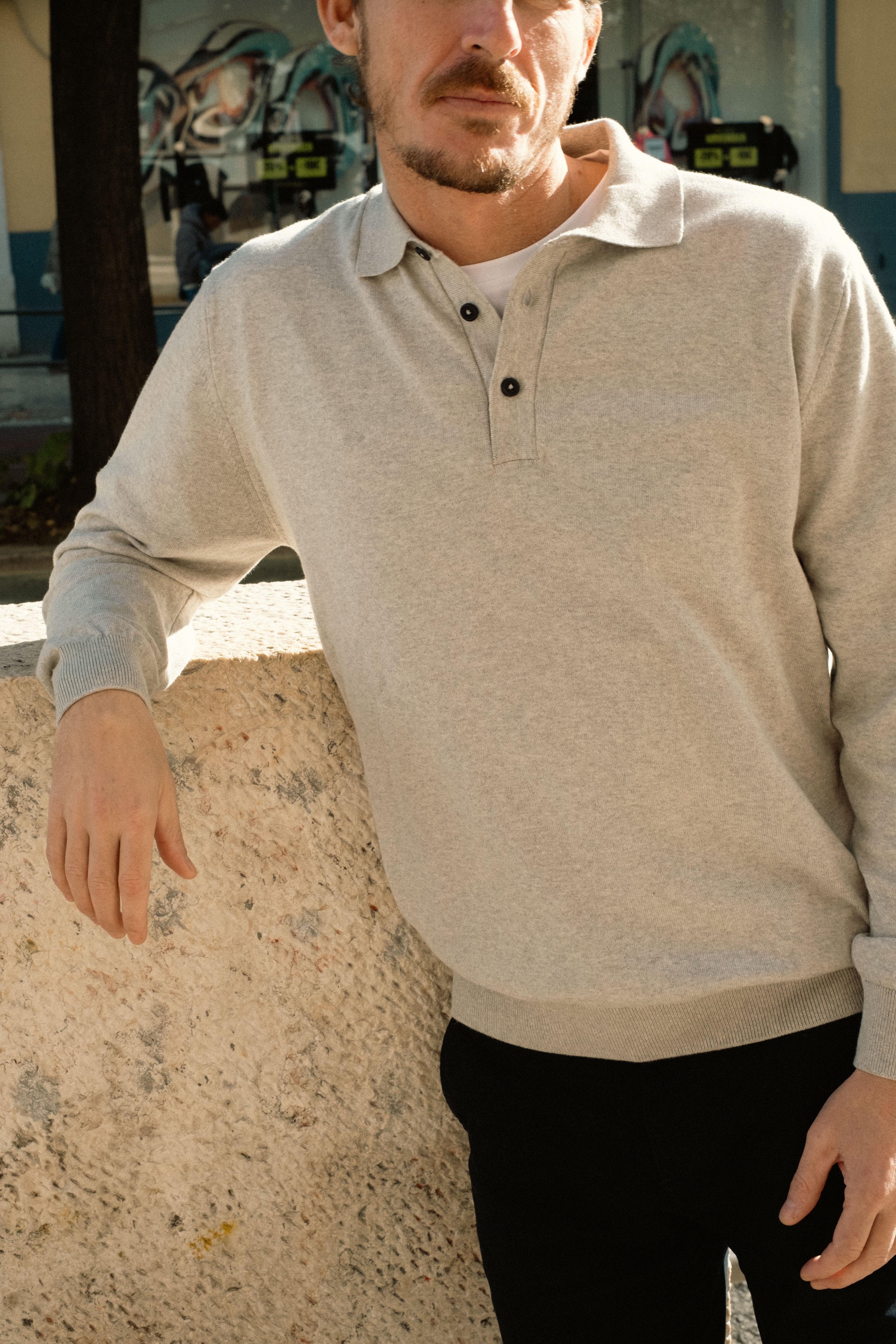 Polo em malha de algodão