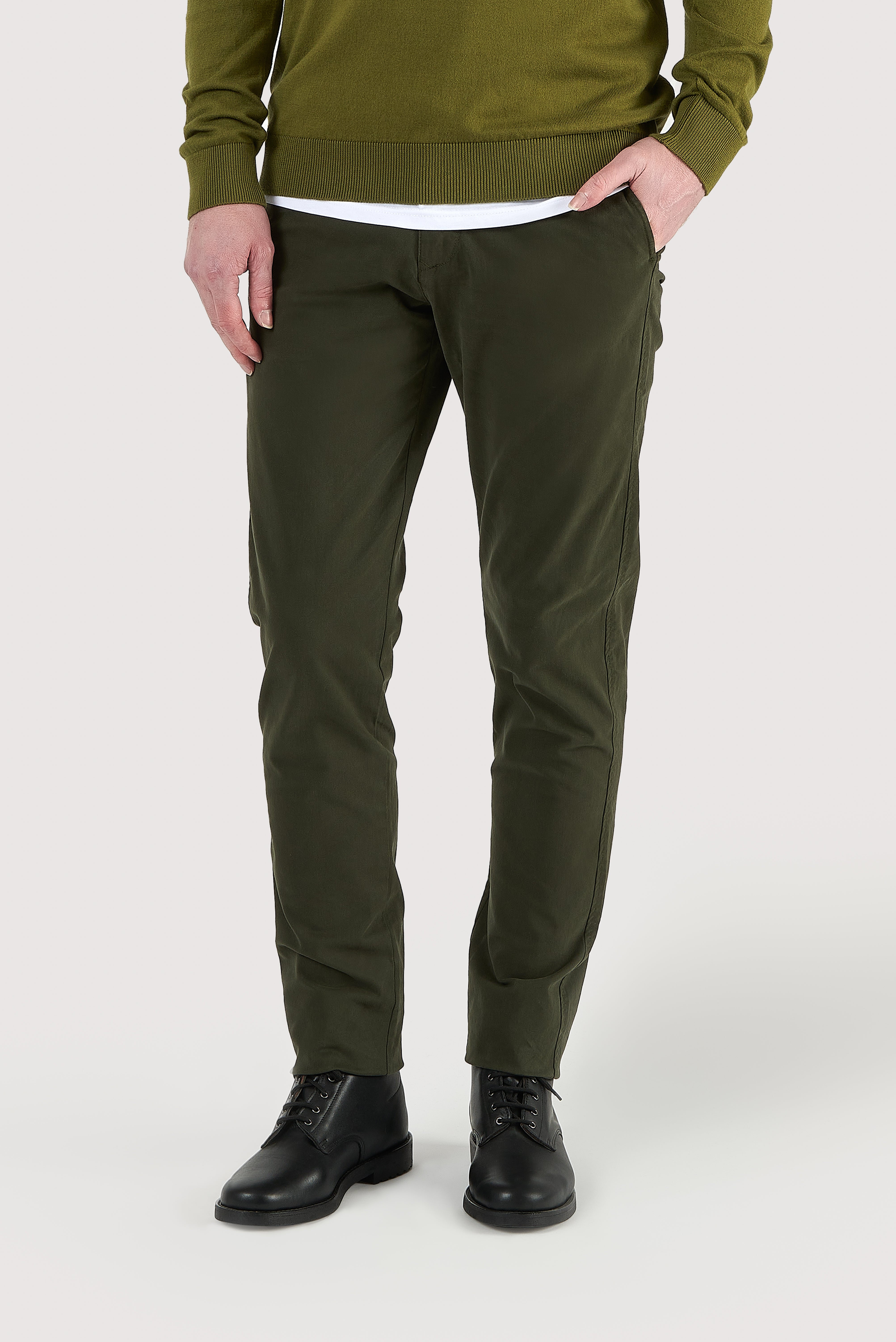 Calças chino em algodão