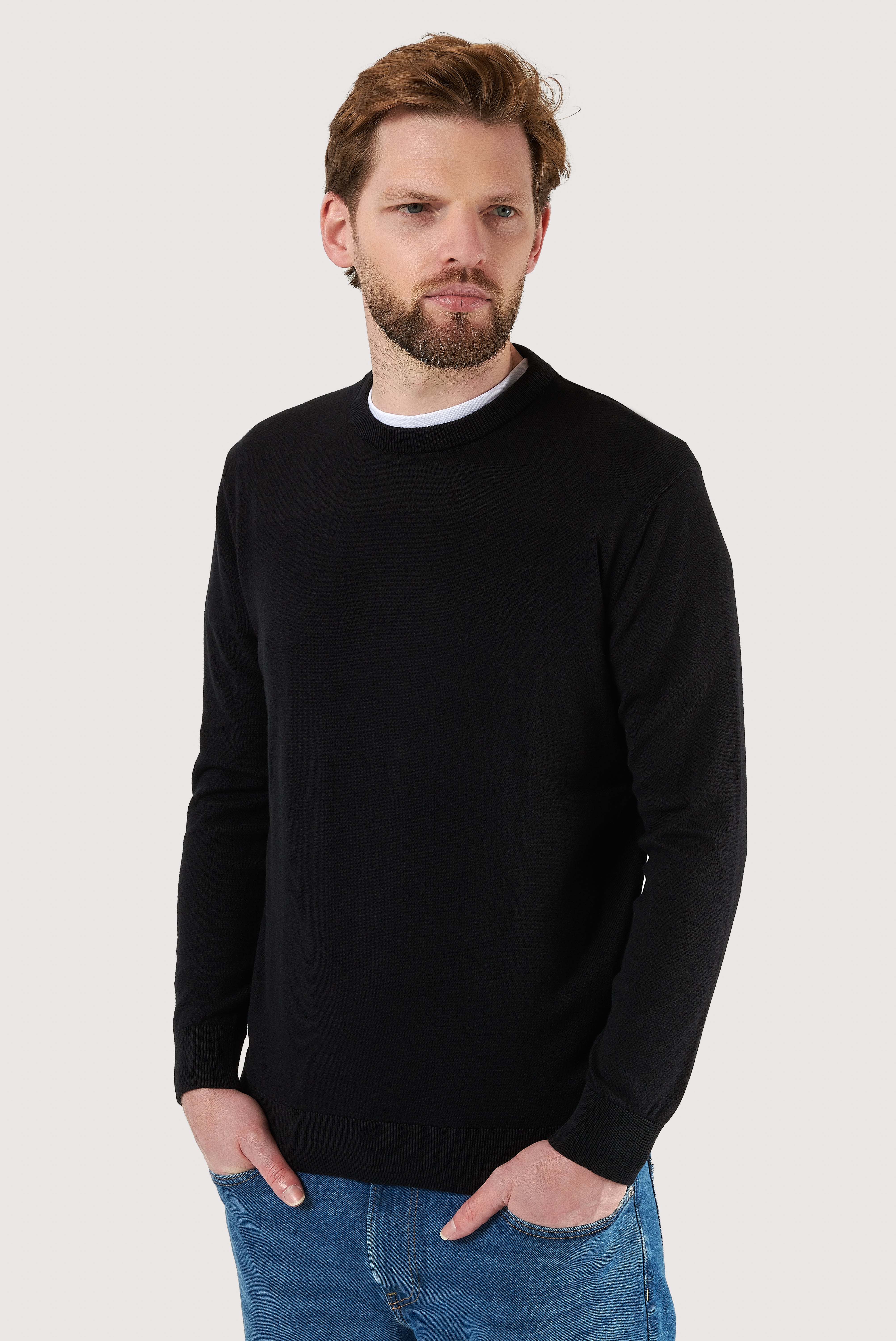 Classic Cotton Crew Neck Sweater