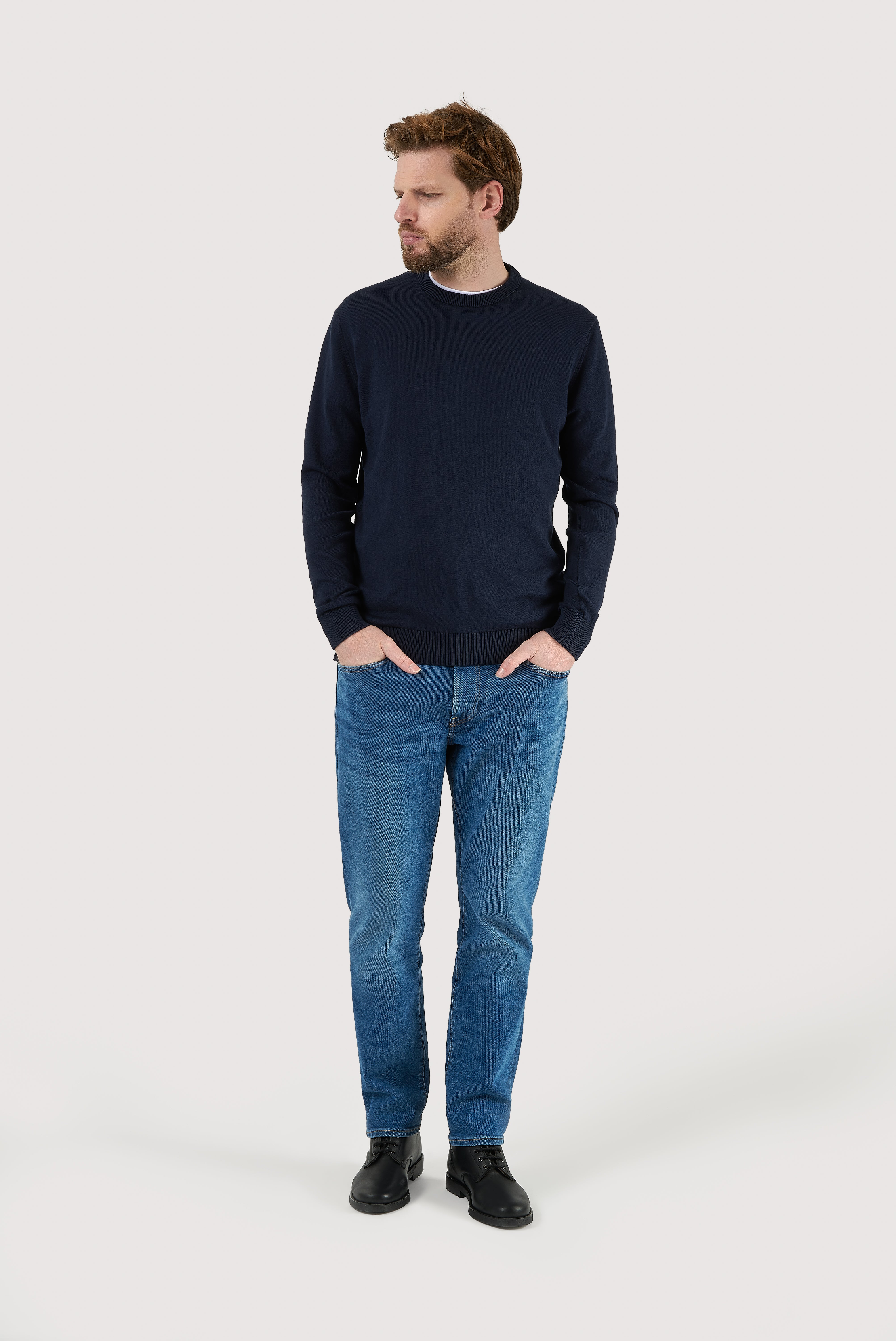 Classic Cotton Crew Neck Sweater
