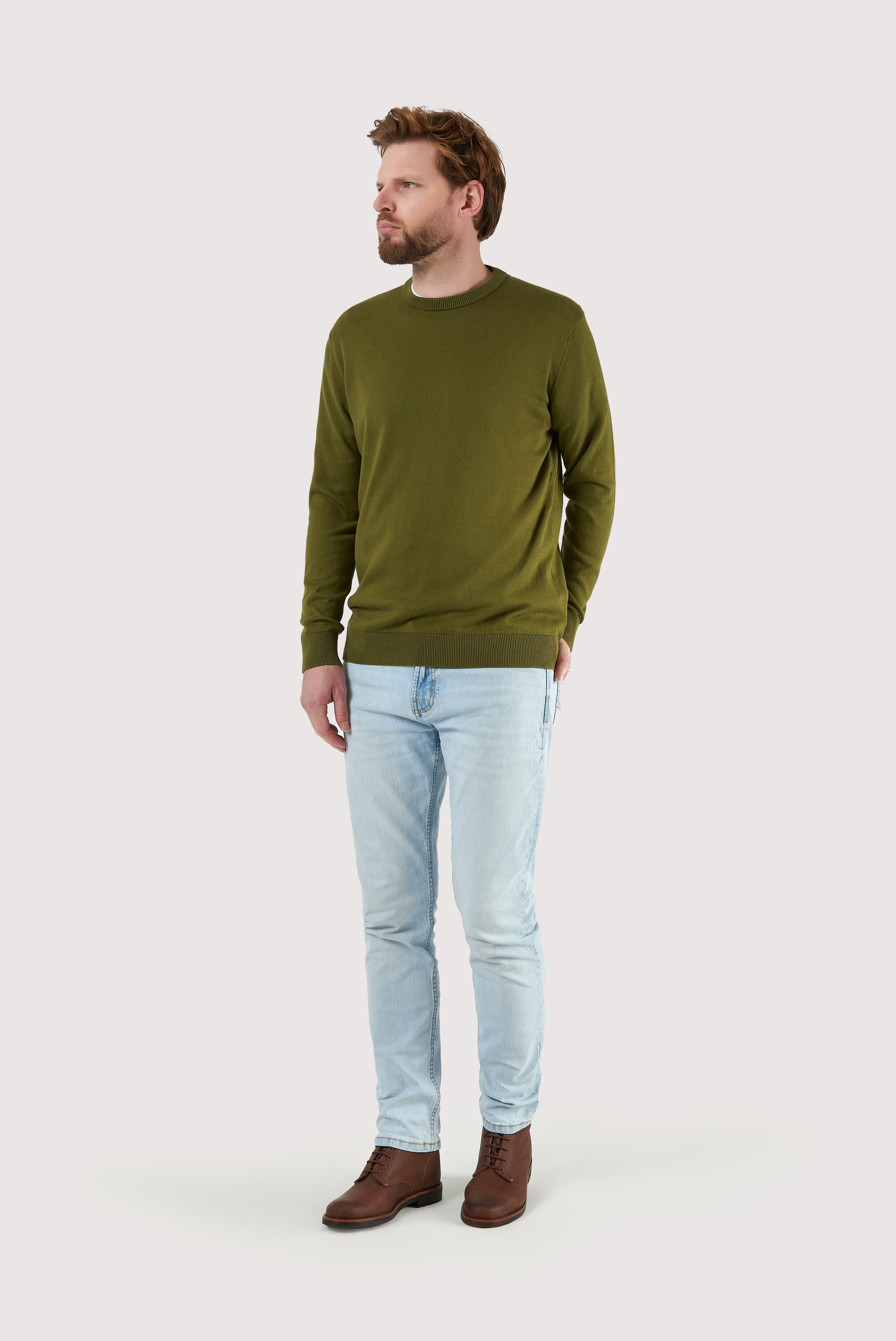 Classic Cotton Crew Neck Sweater