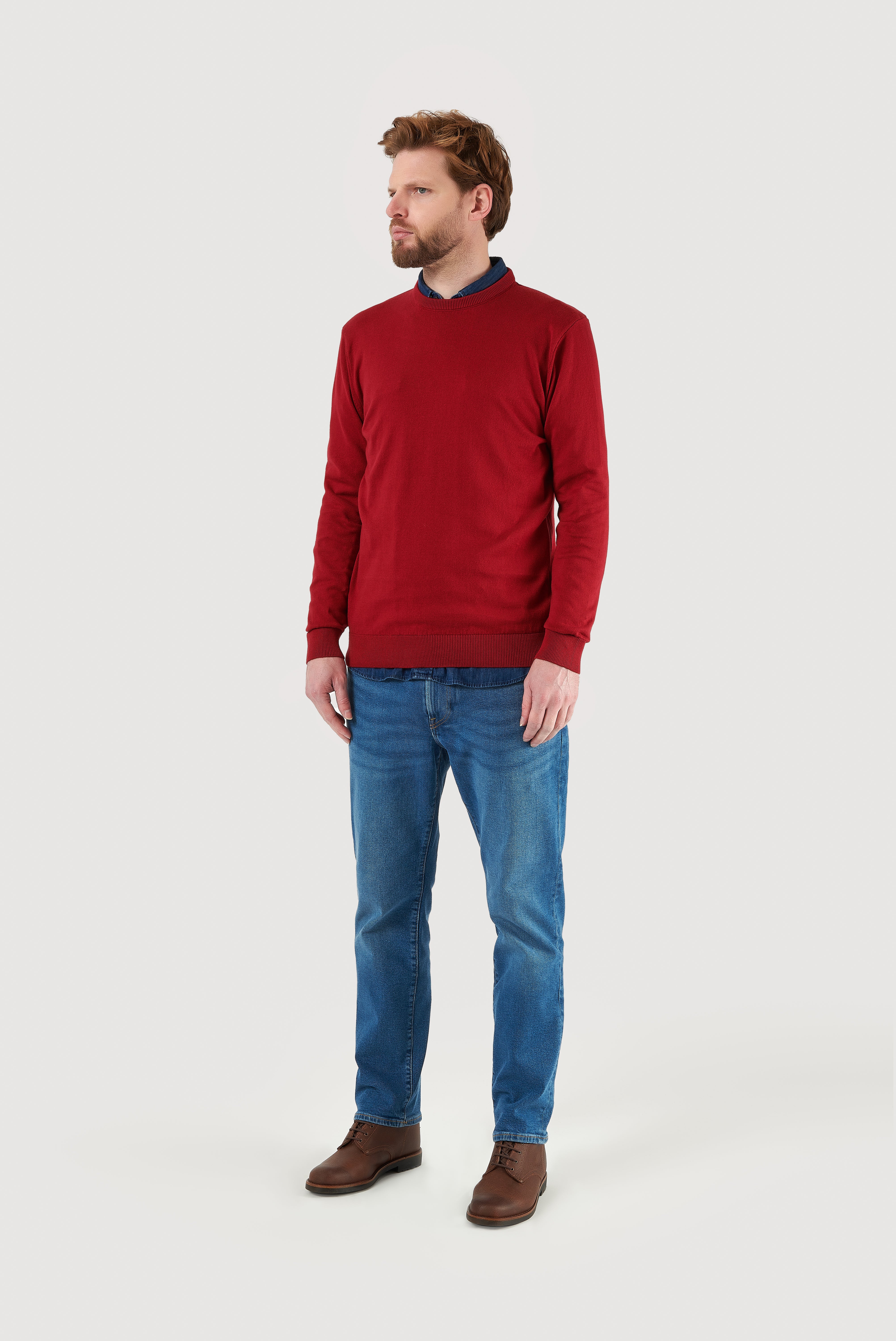 Classic Cotton Crew Neck Sweater