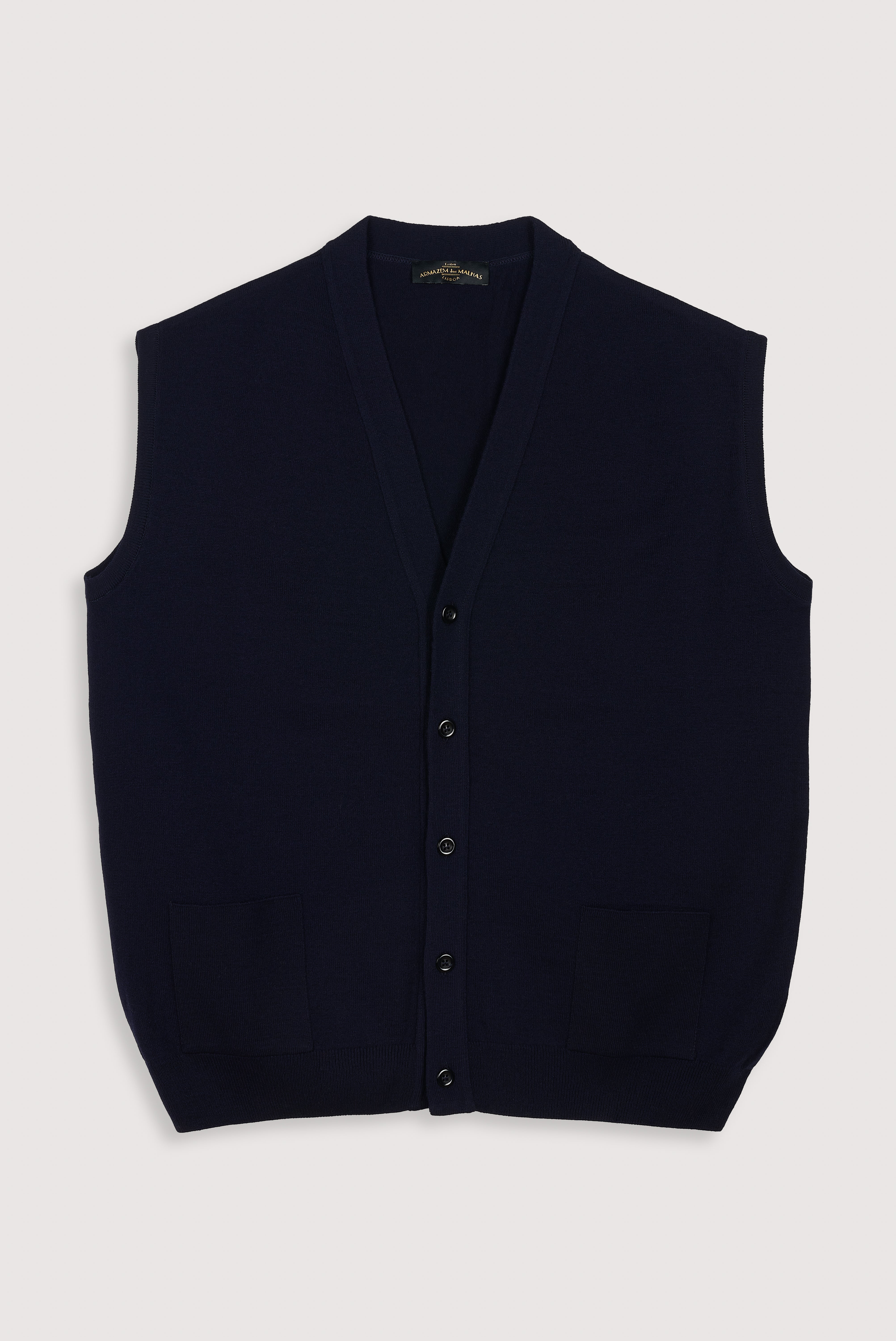 Colete de malha com botões