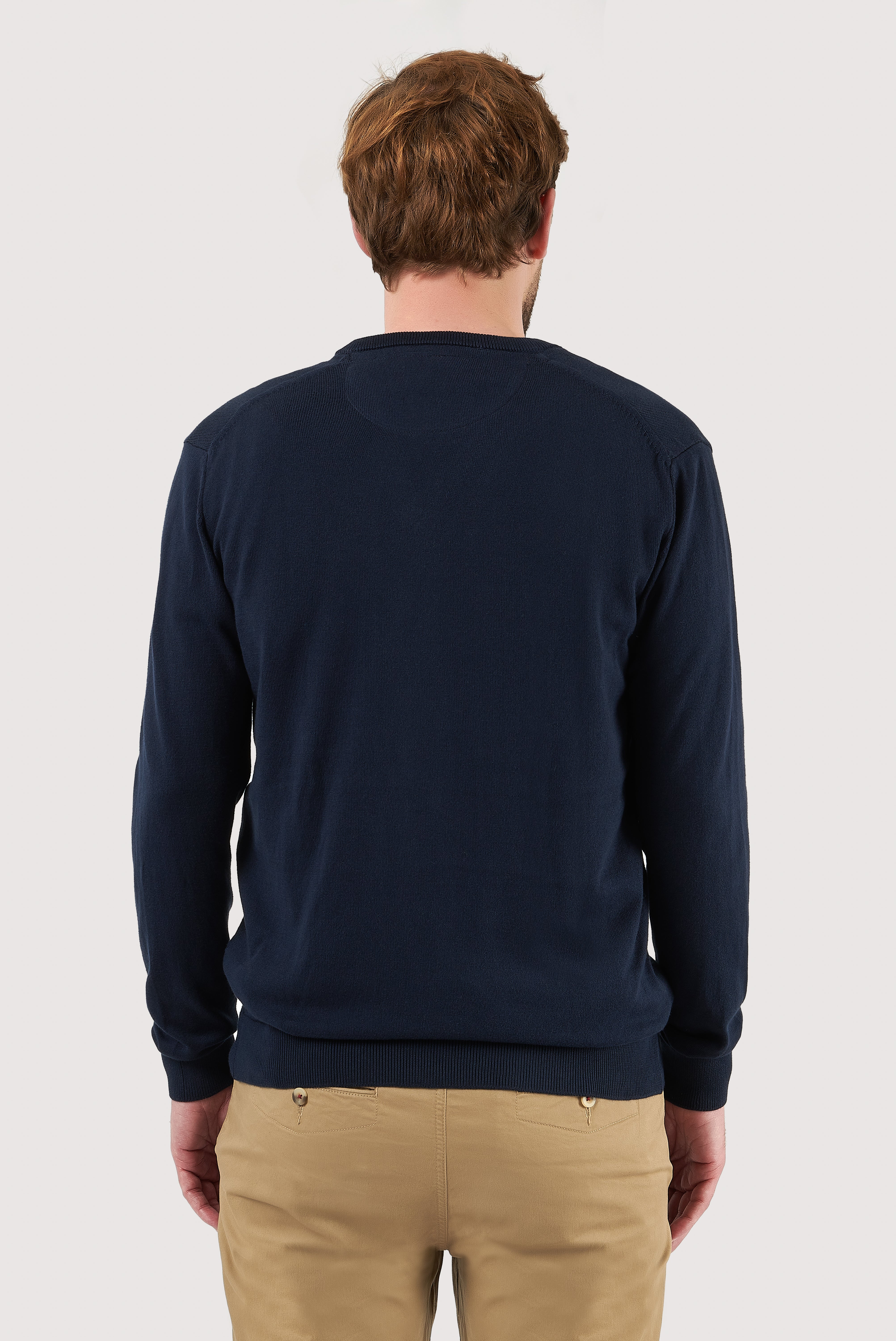 Classic Cotton V-Neck Sweater