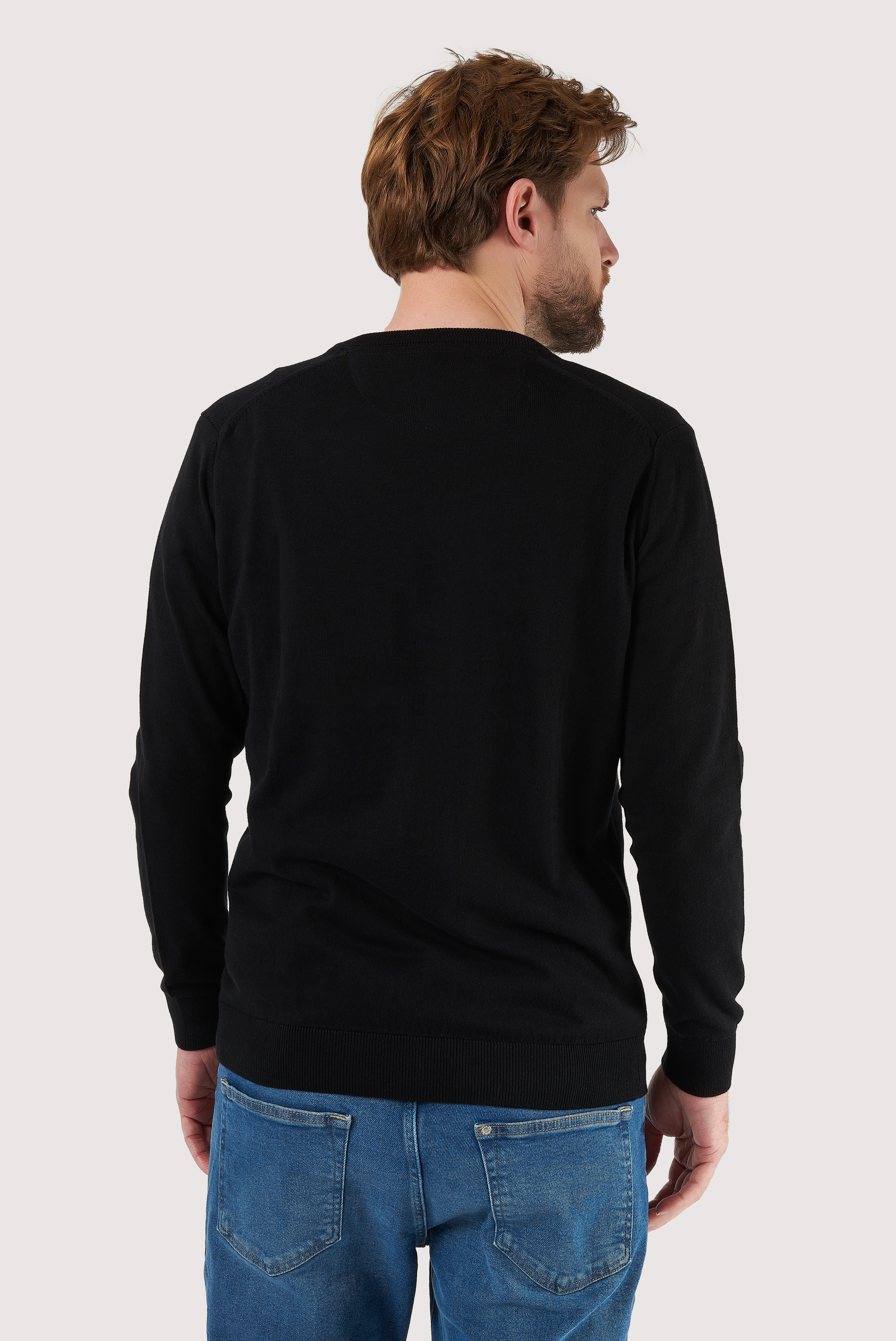 Classic Cotton V-Neck Sweater