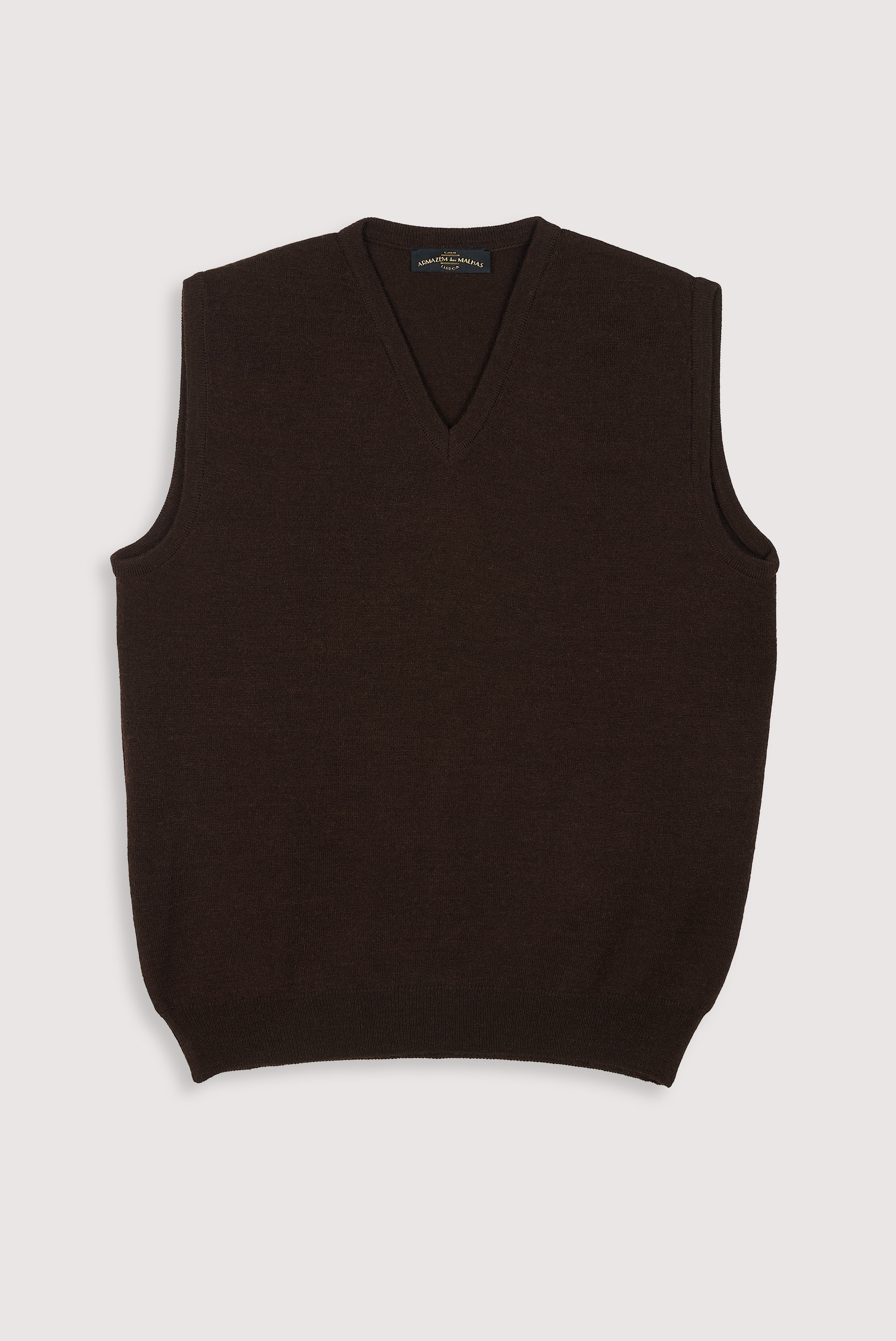 Colete clássico em lã de cordeiro