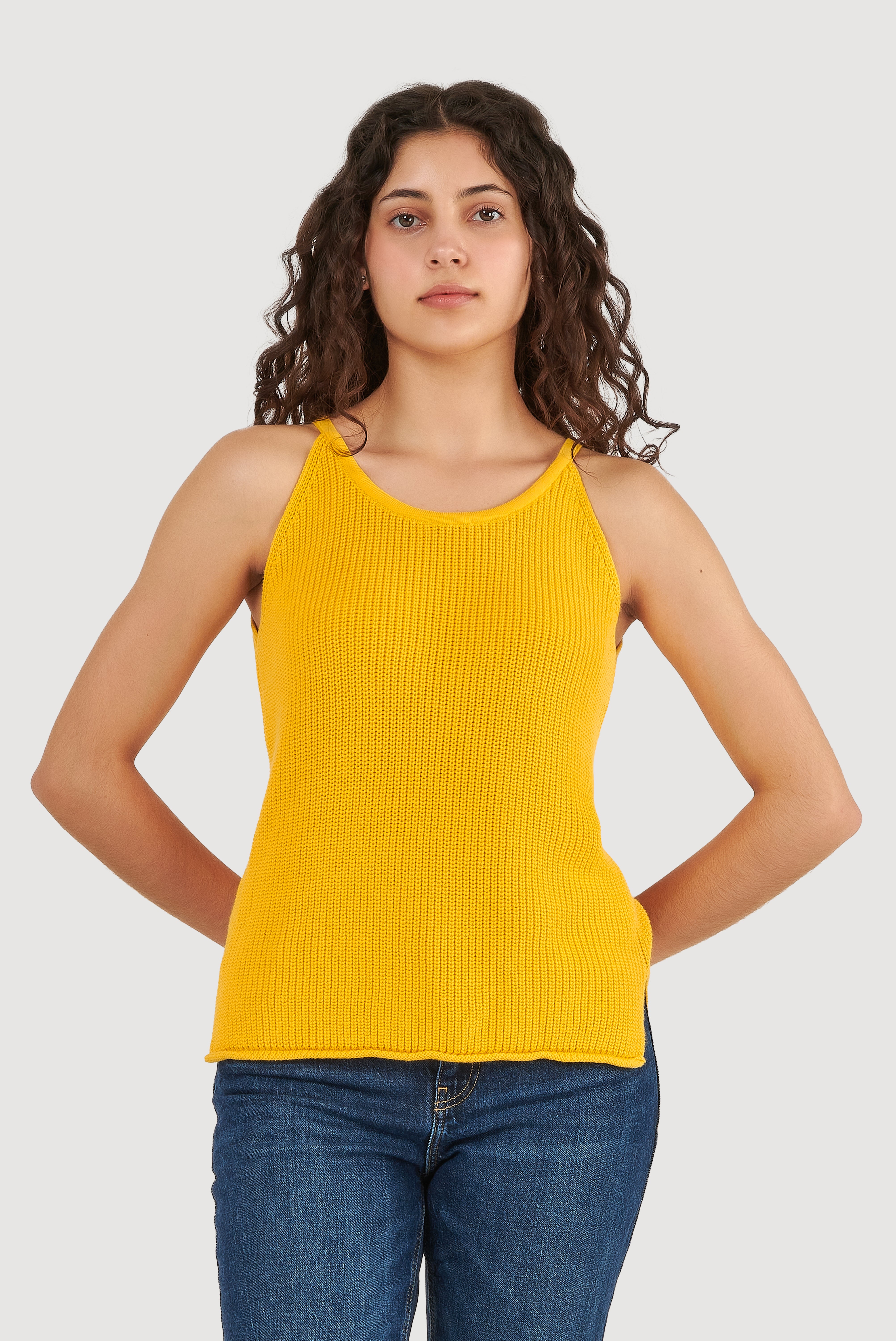 Top de algodão estilo halter