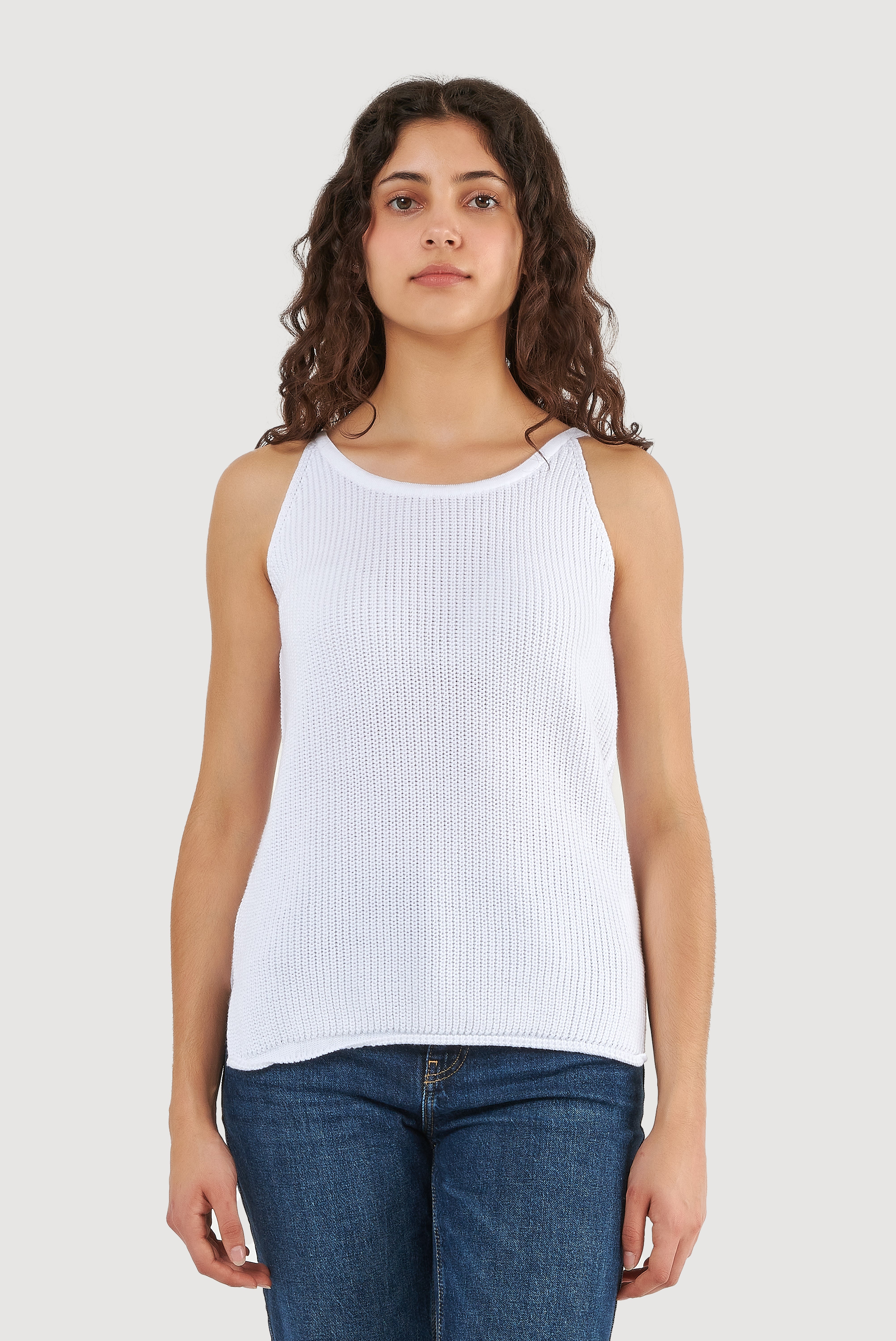 Top de algodão estilo halter