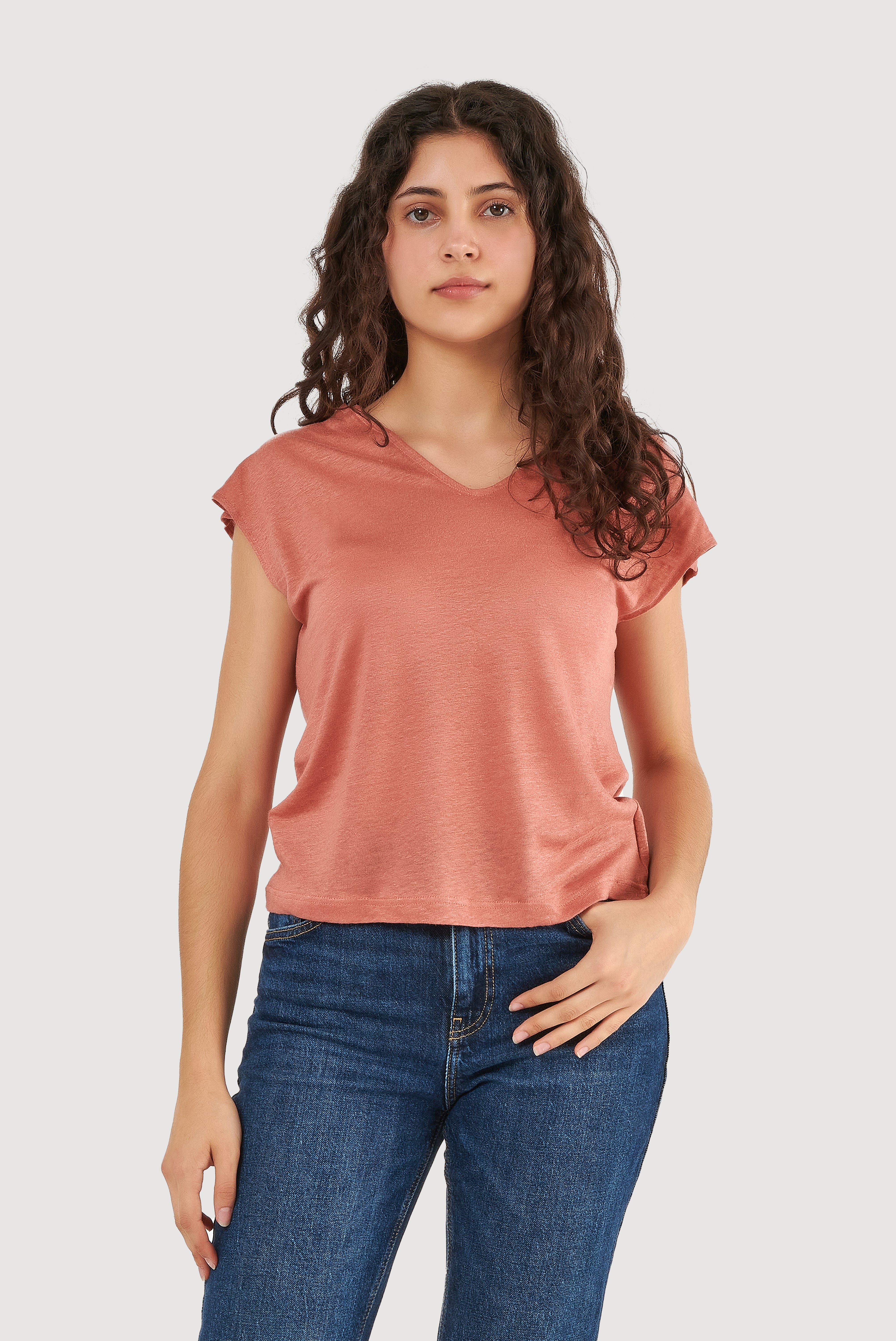 Blusa de linho sem mangas