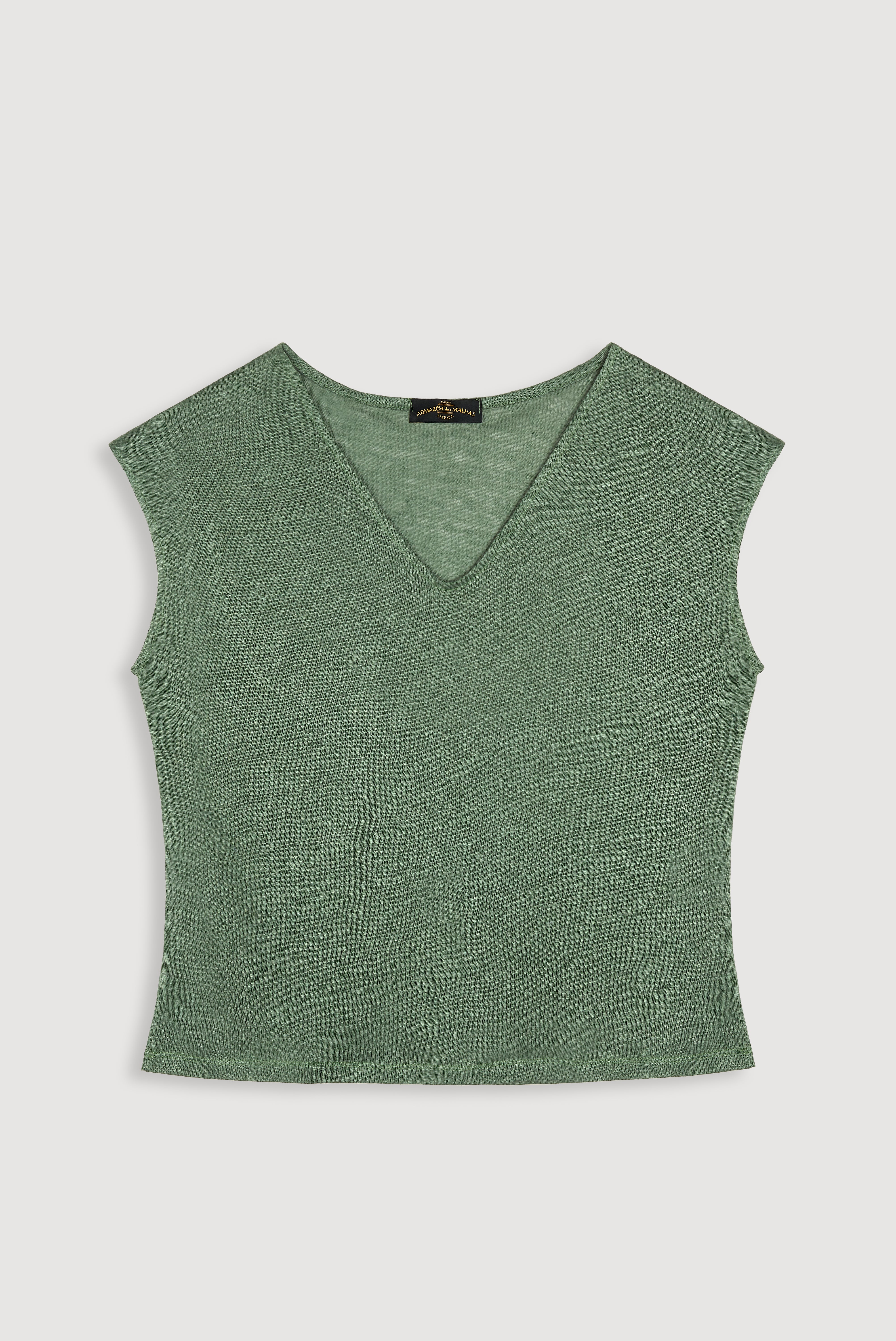 Blusa de linho sem mangas