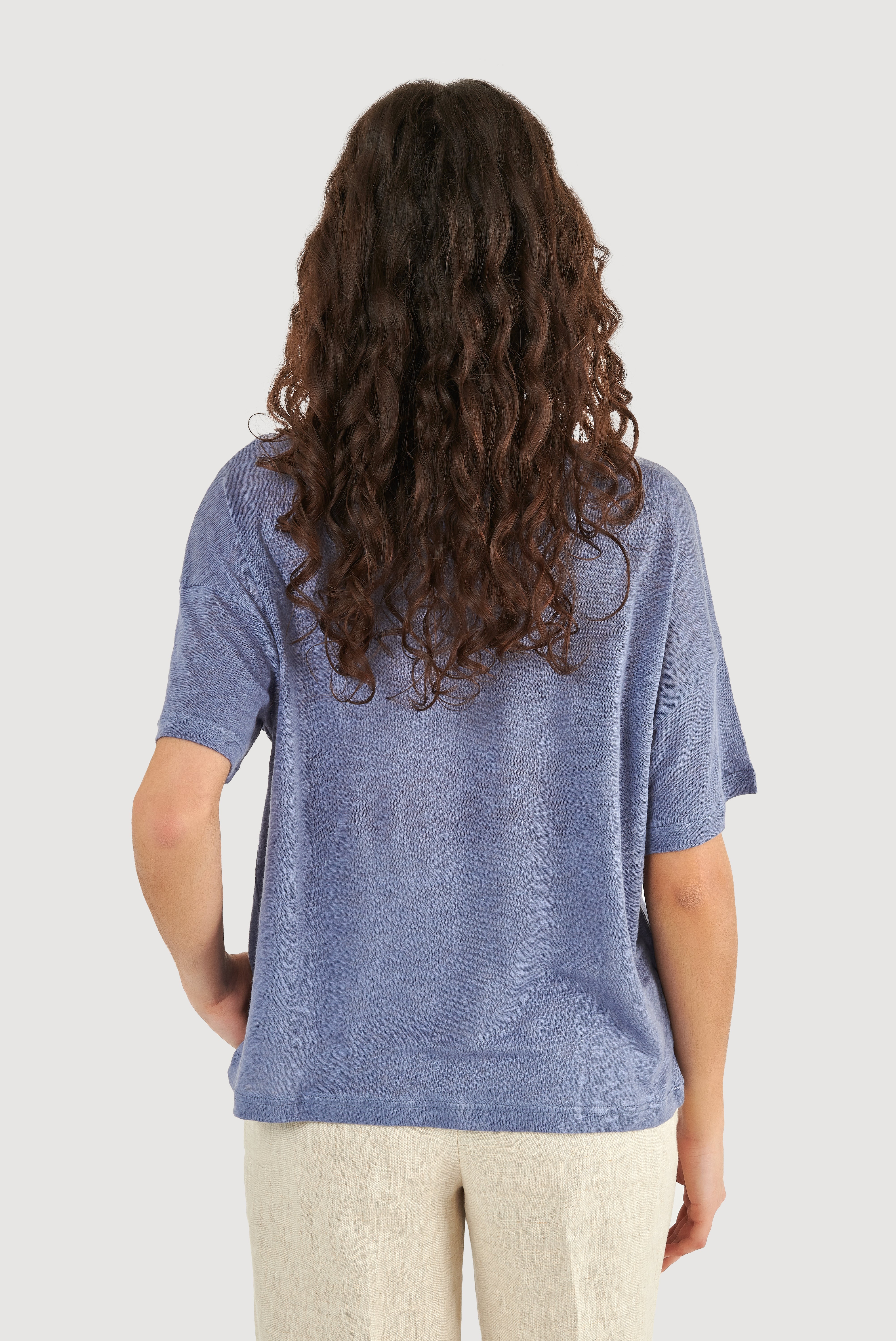 Top de linho oversized