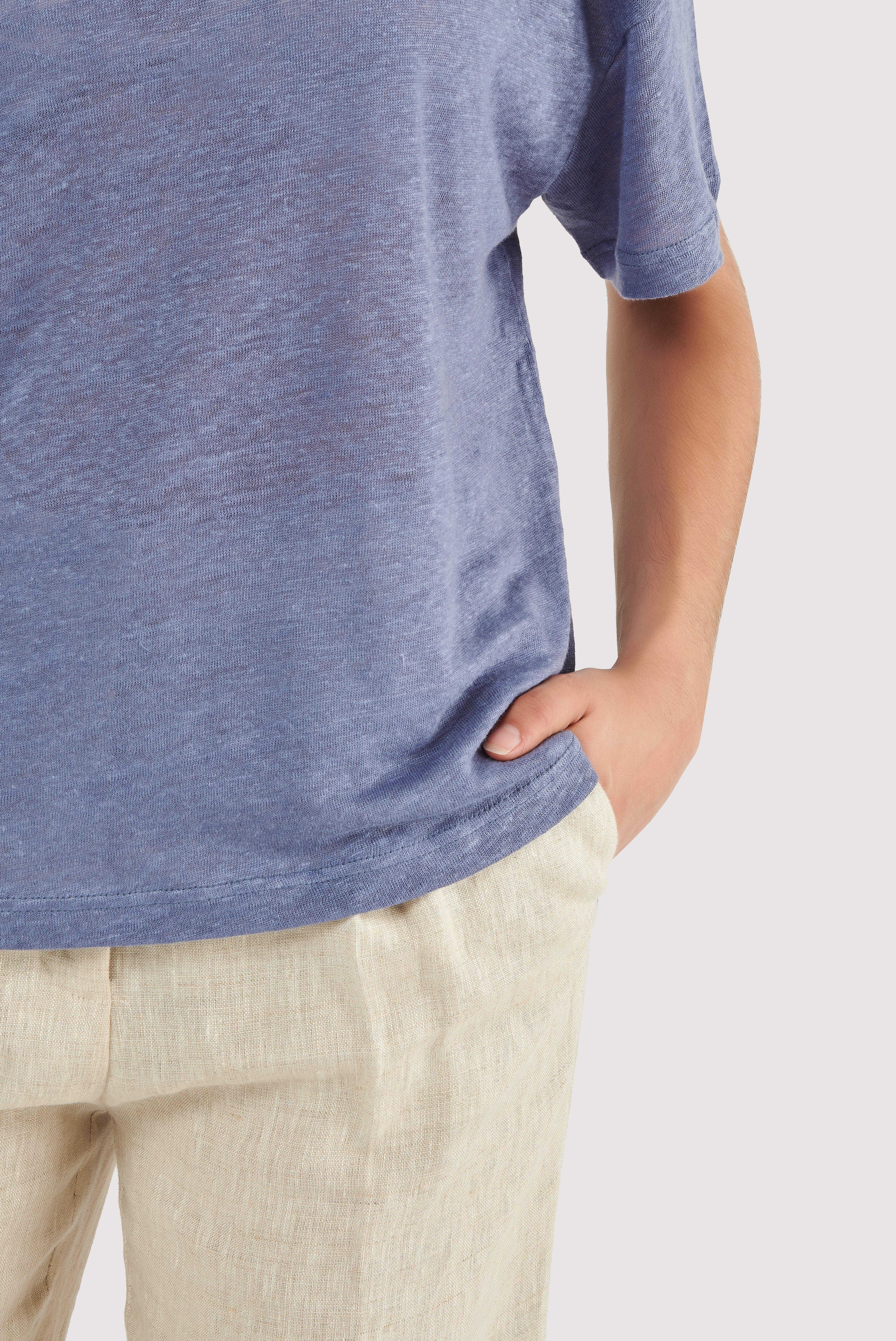 Top de linho oversized