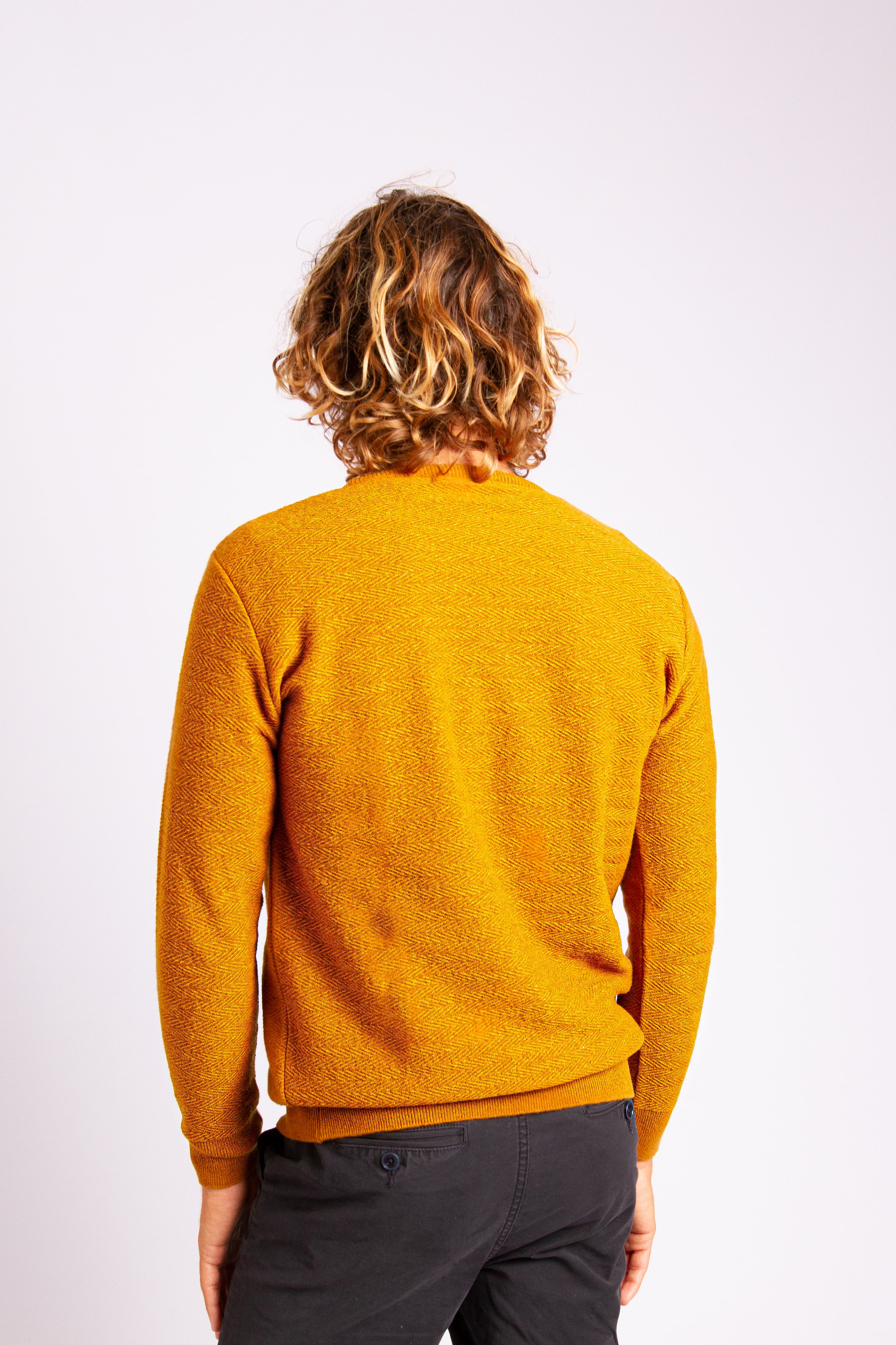 Herringbone wool sweater