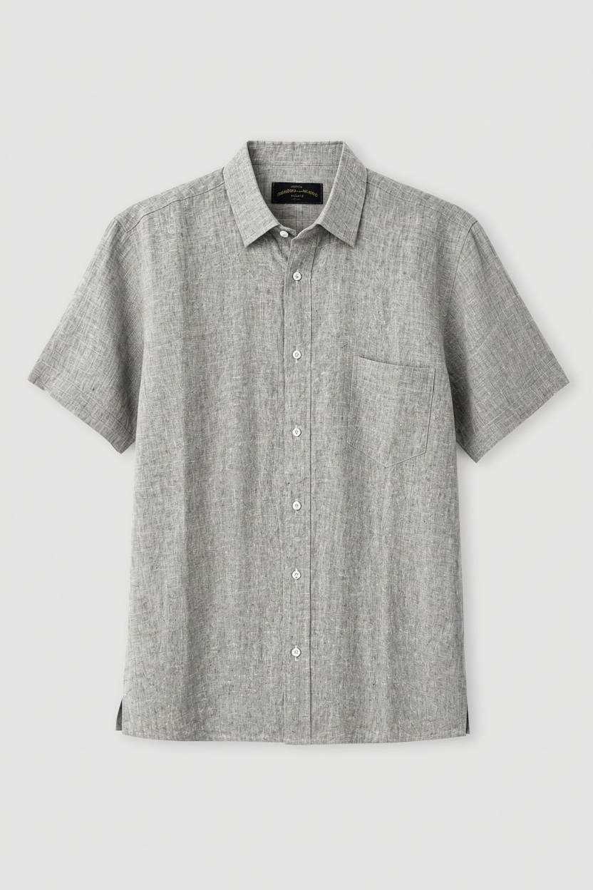 Camisa com fundo cinza claro