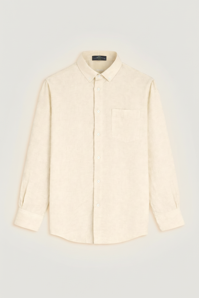 Camisa de linho — fundo cinza 2:3