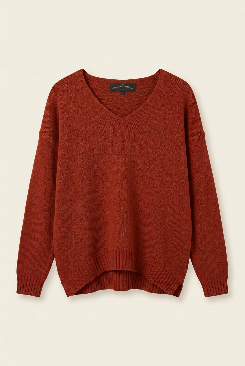 Camisola de Malha com Decote em V