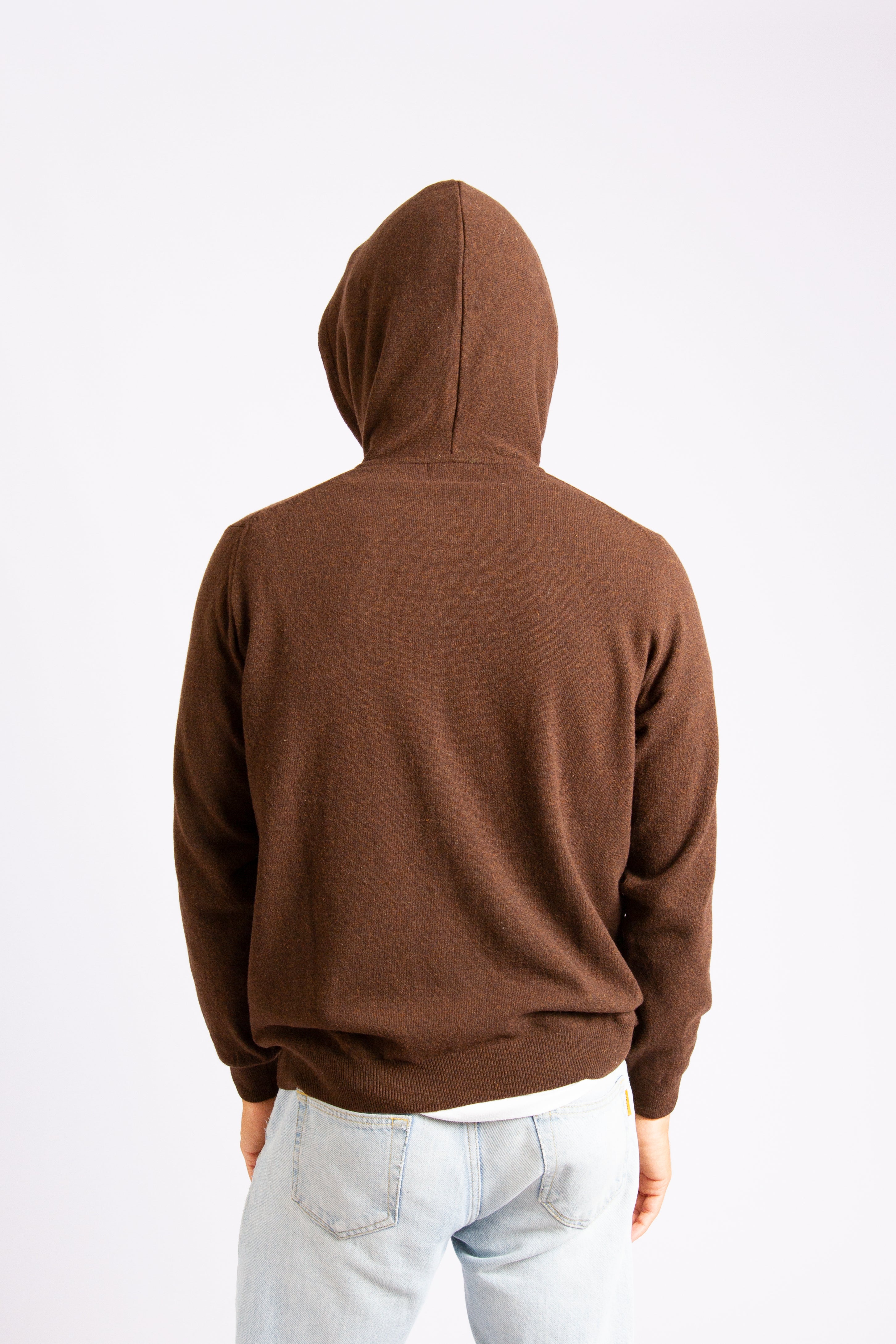 Lambswool Zipped Cardigan with sweatshirt