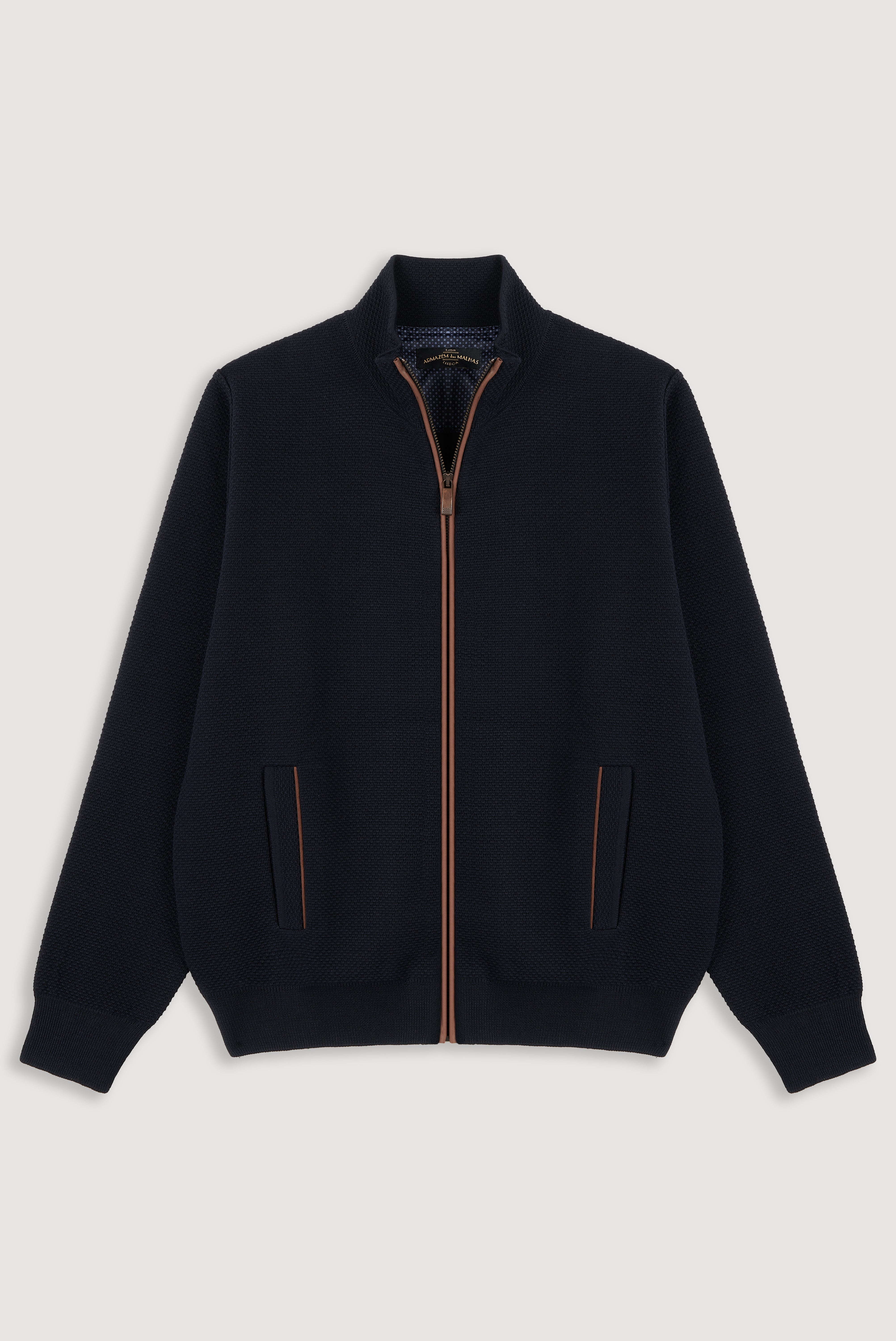 Cardigan de Lã de Merino com Fecho