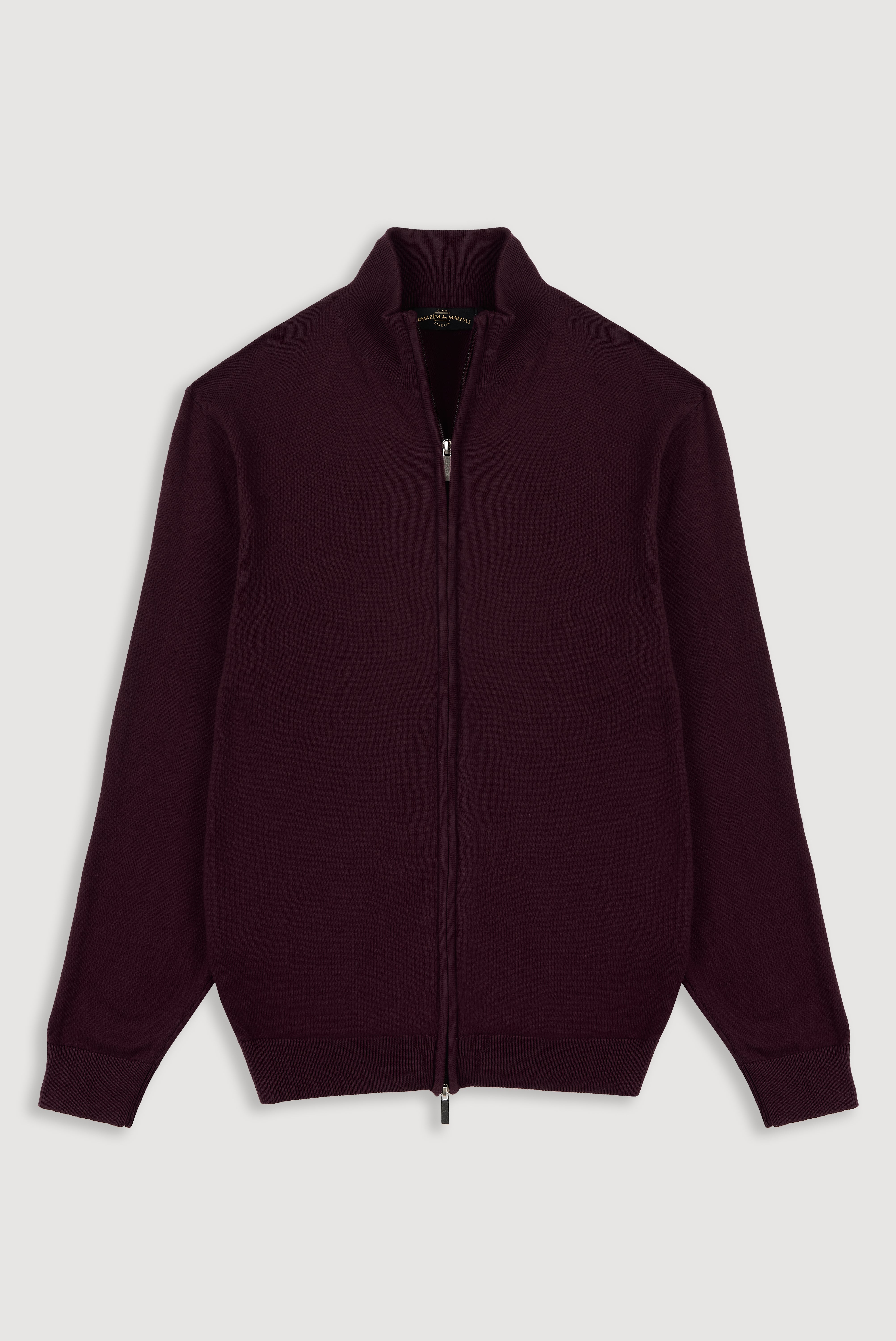 Casaco de Algodão e Caxemira com Fecho