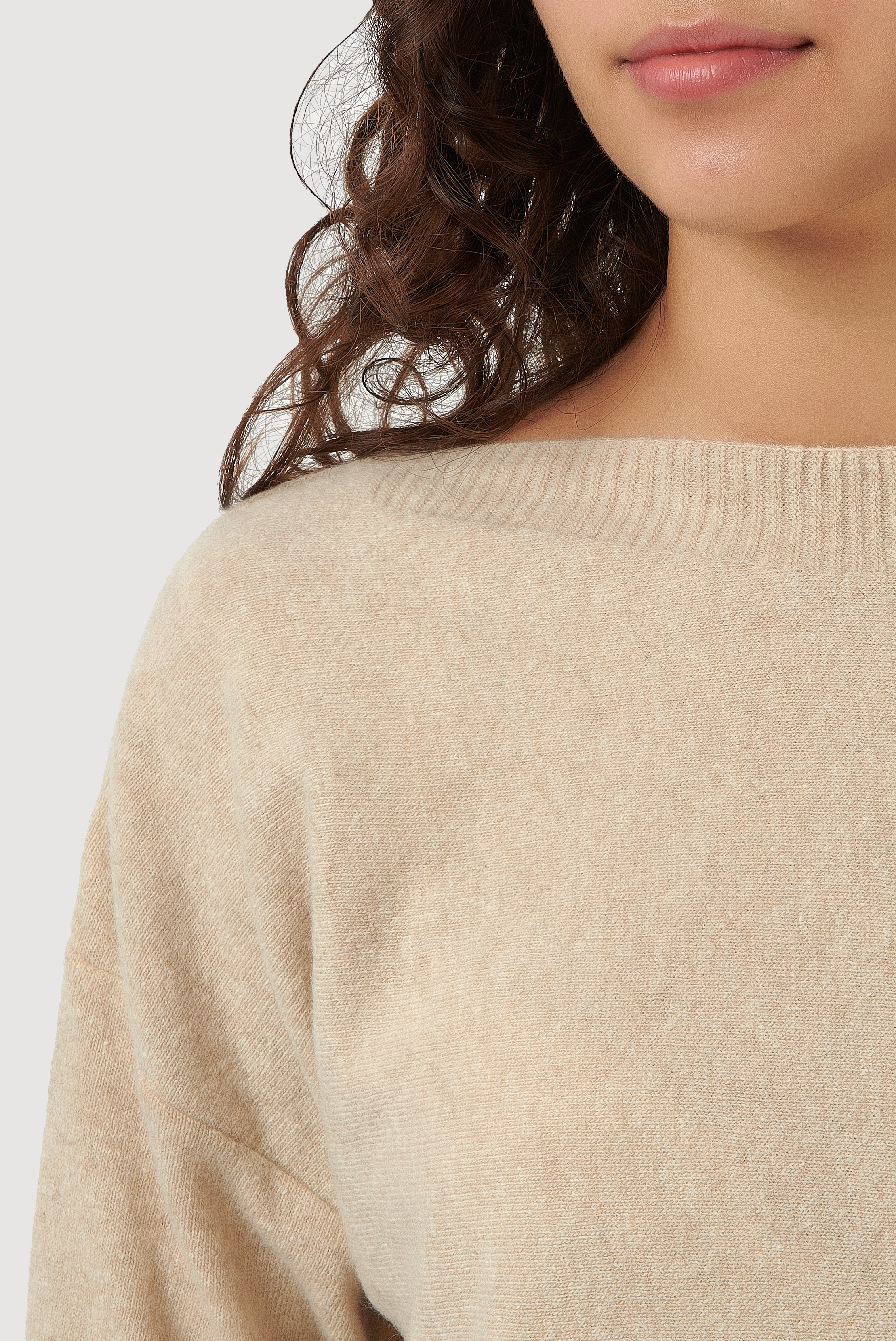 Lambswool Boat-Neck Sweater