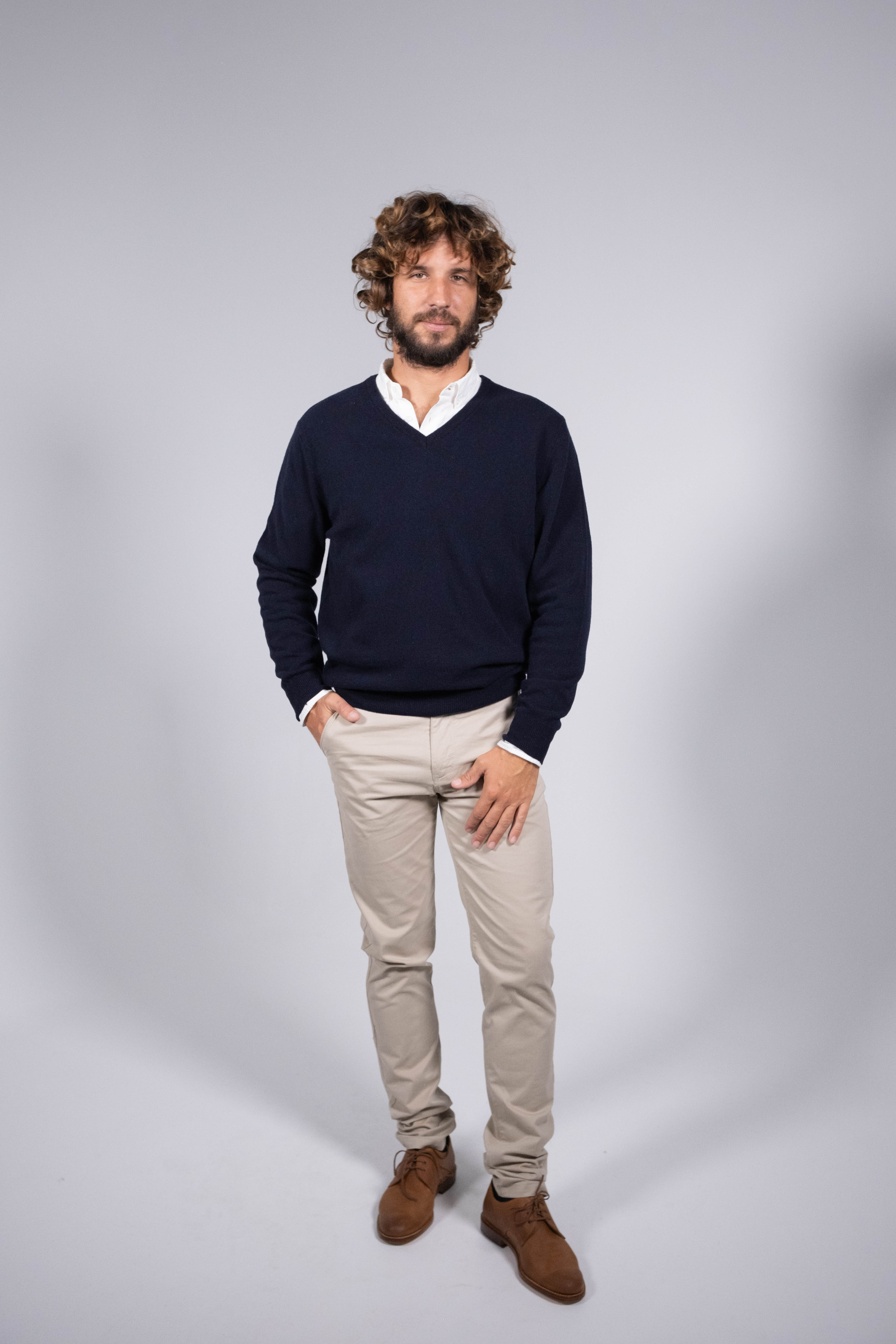 Classic Lambswool V-Neck Sweater