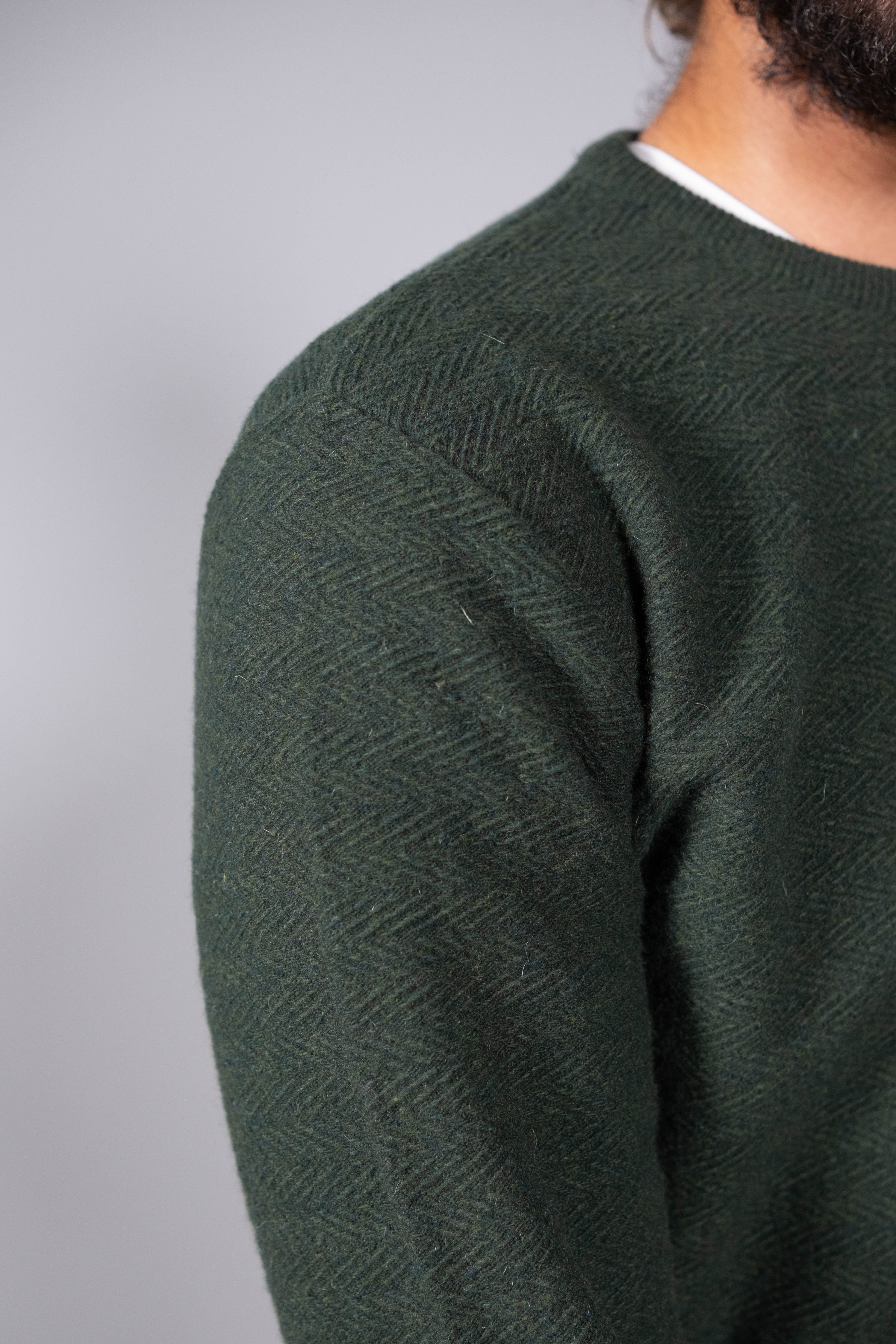 Herringbone wool sweater