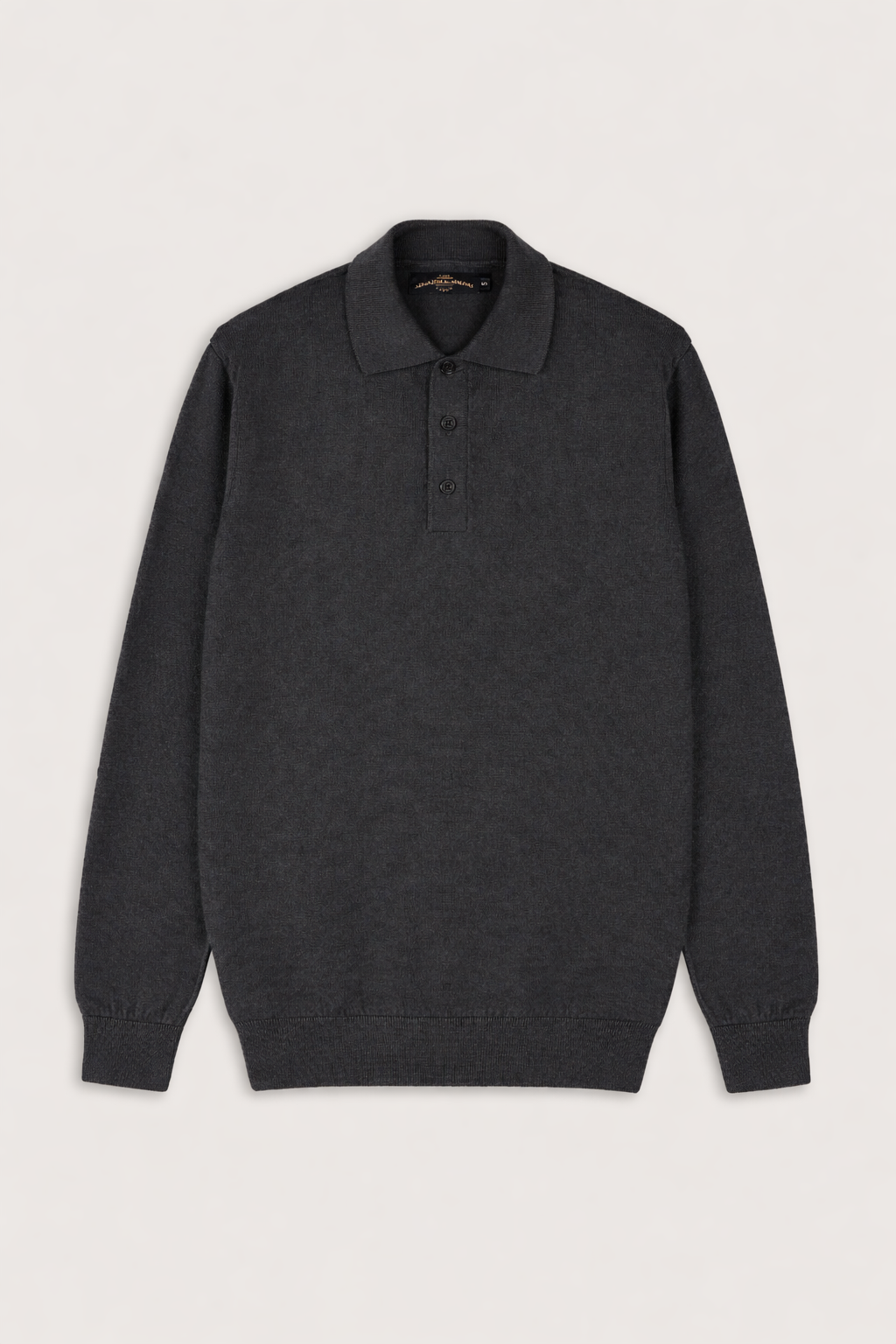 Cotton knit polo shirt