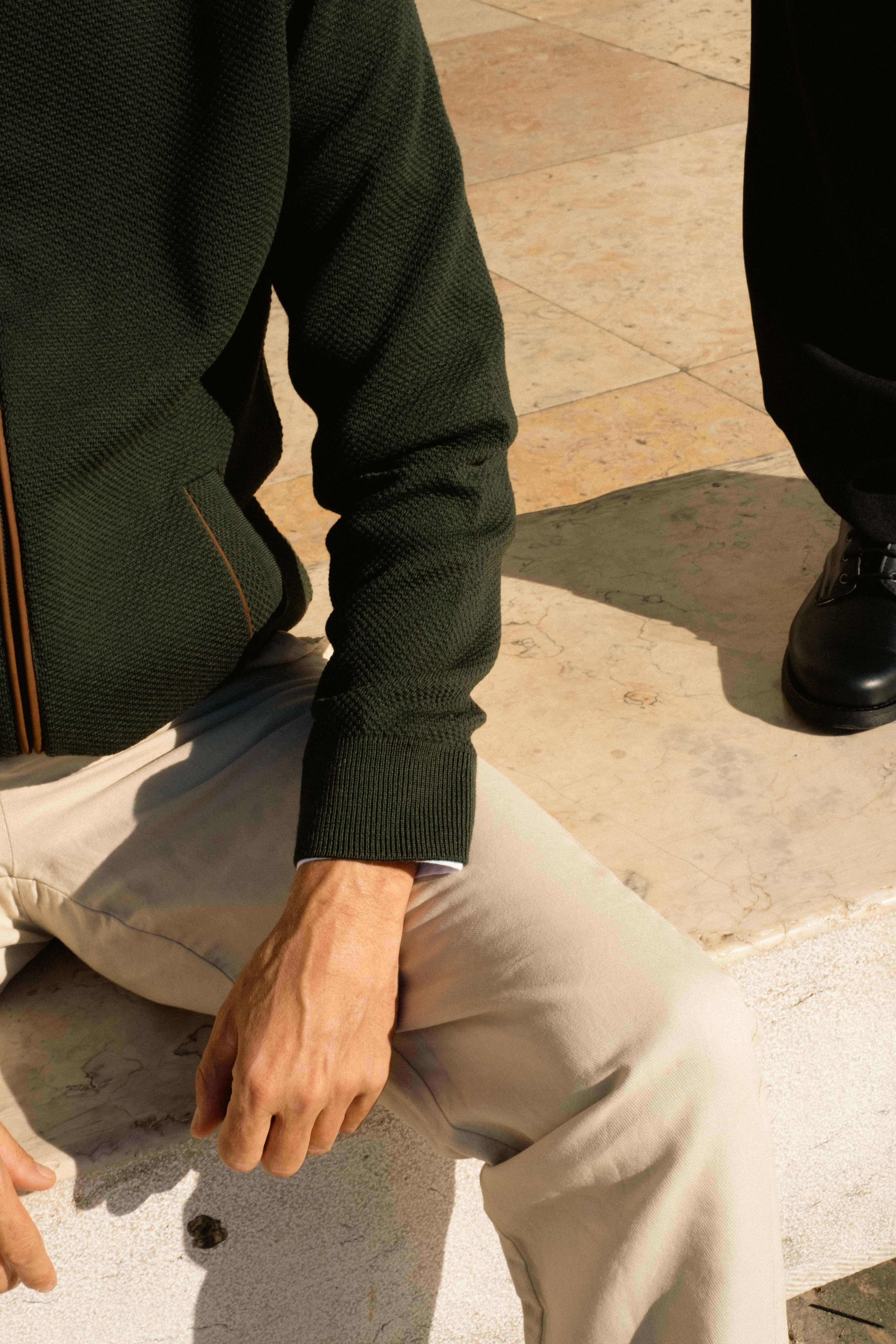 Merino Wool Zip-Up Cardigan