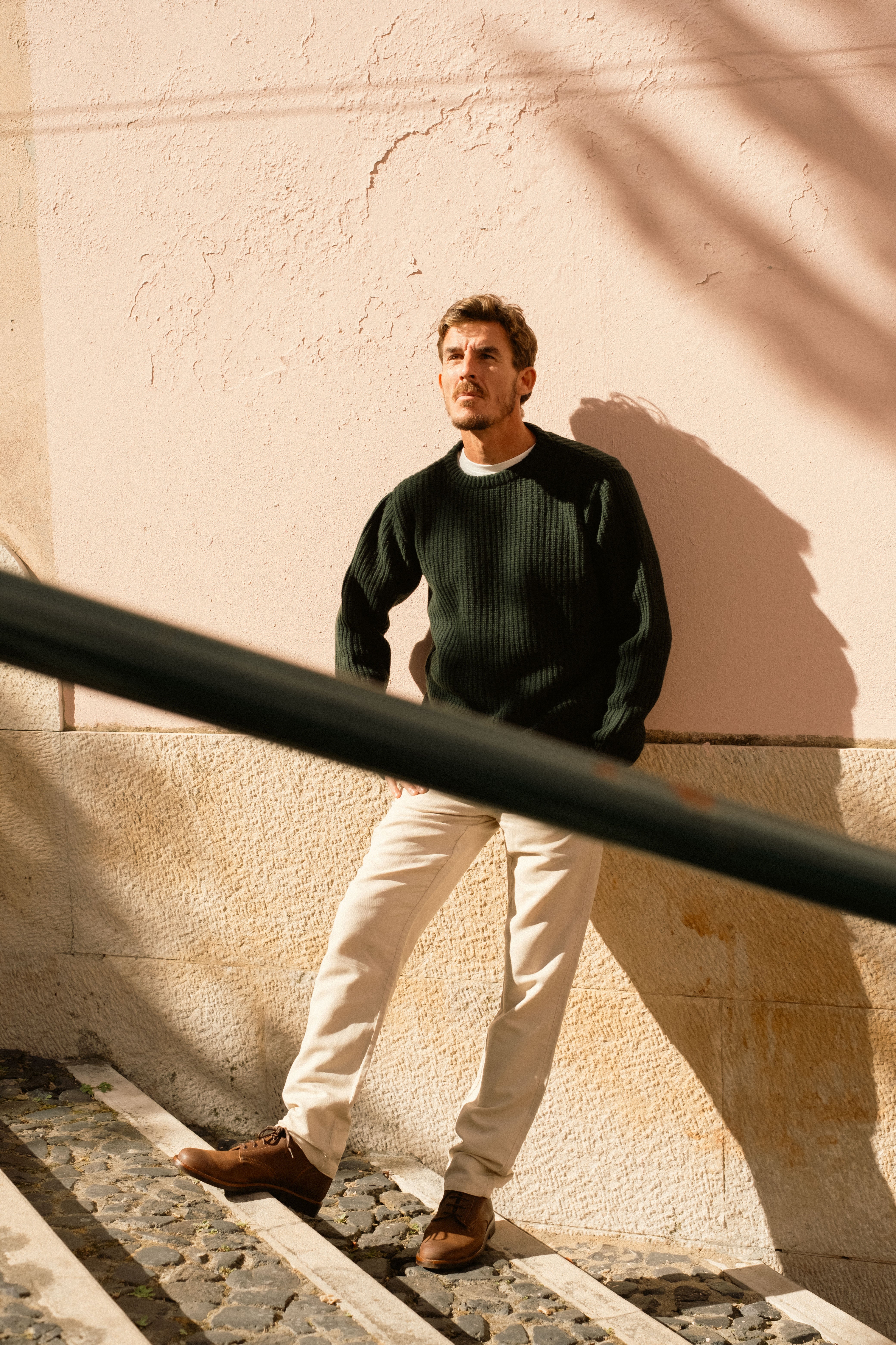 Camisola grossa de lã de cordeiro