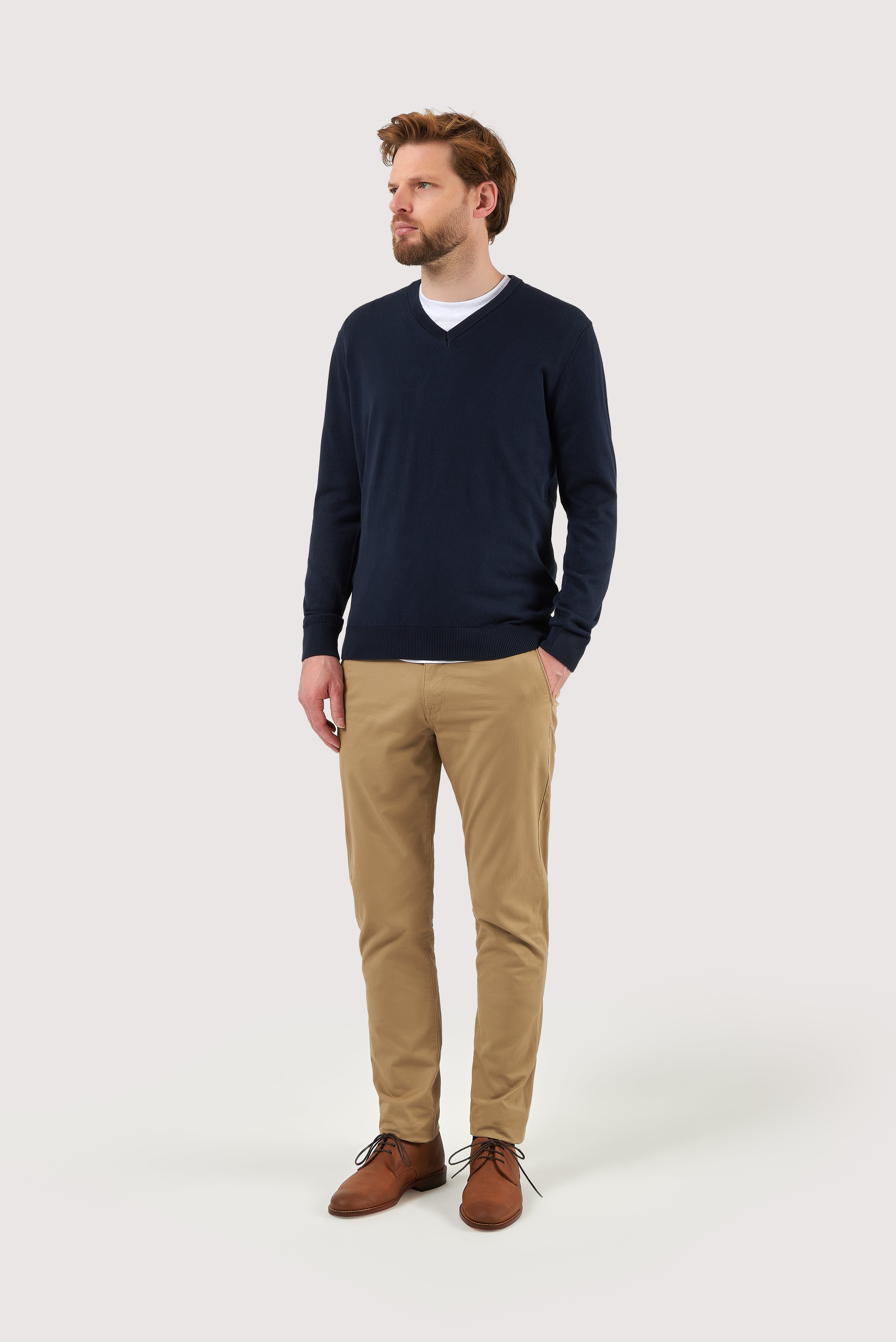 Classic Cotton V-Neck Sweater