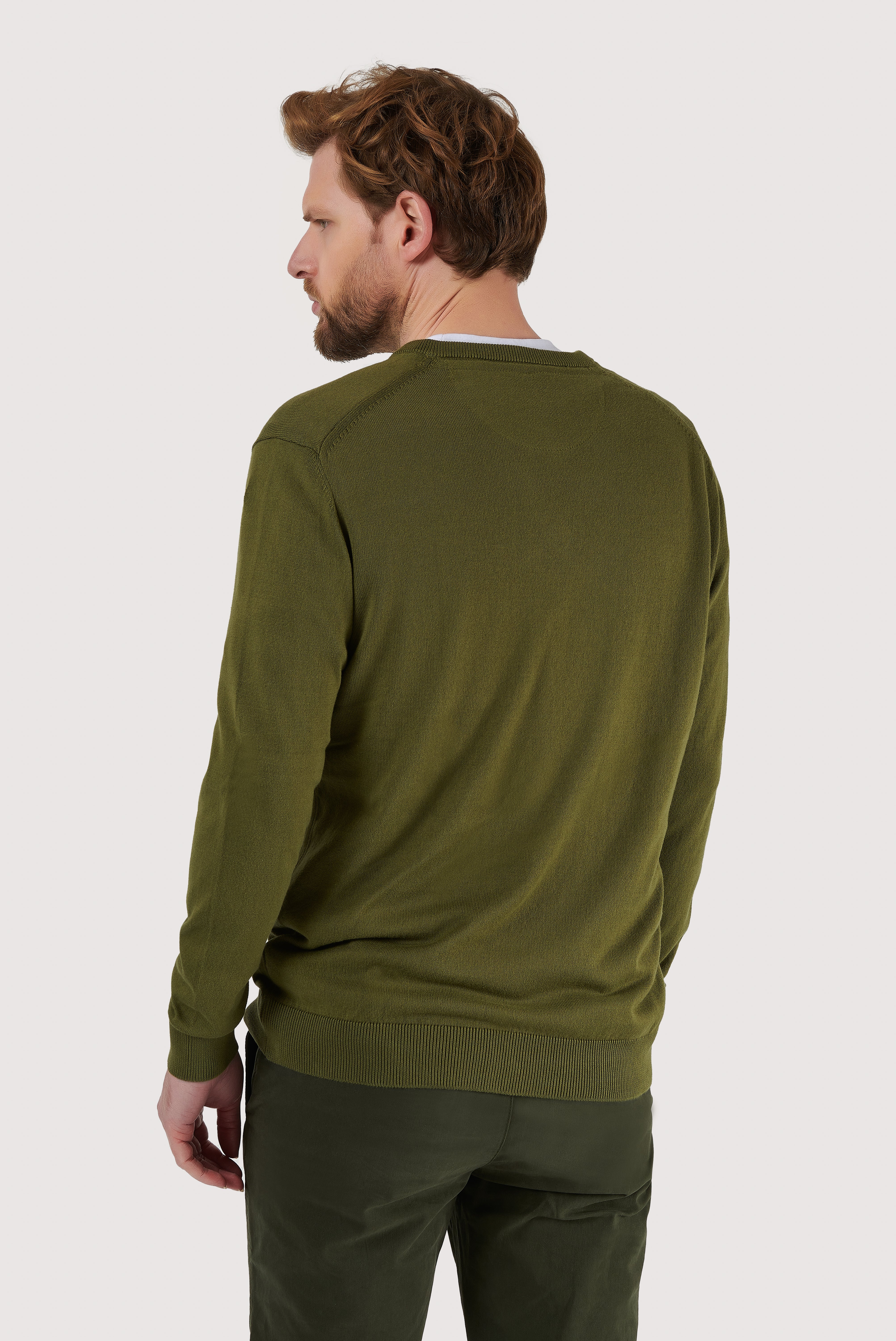 Classic Cotton V-Neck Sweater